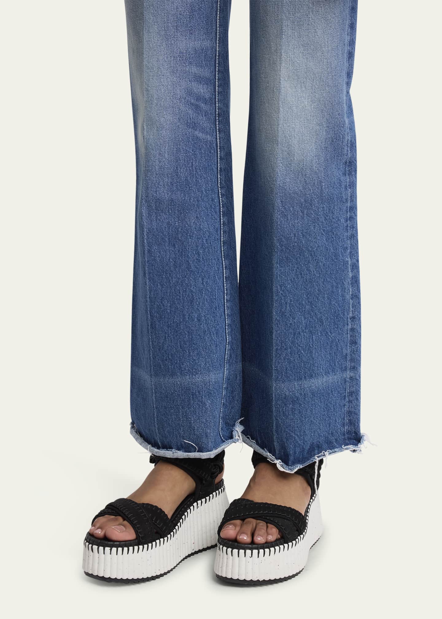 Chloe Nama Stitch Ankle-Strap Flatform Sandals Image 2 of 6