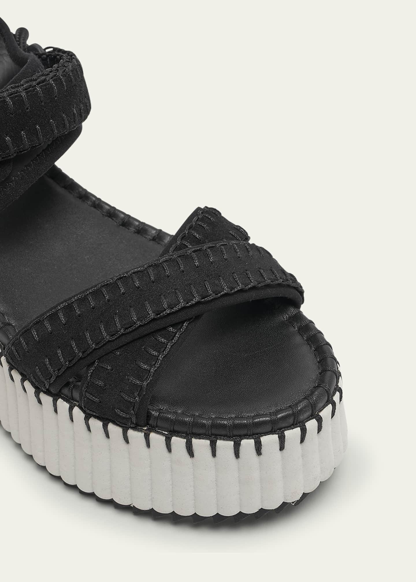 Chloe Nama Stitch Ankle-Strap Flatform Sandals Image 6 of 6