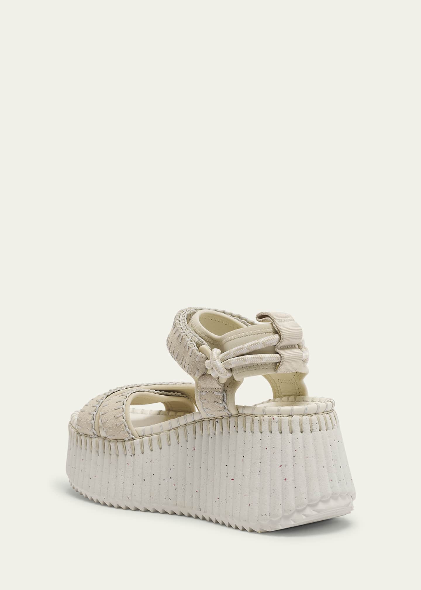 Nama Stitch Ankle-Strap Flatform Sandals