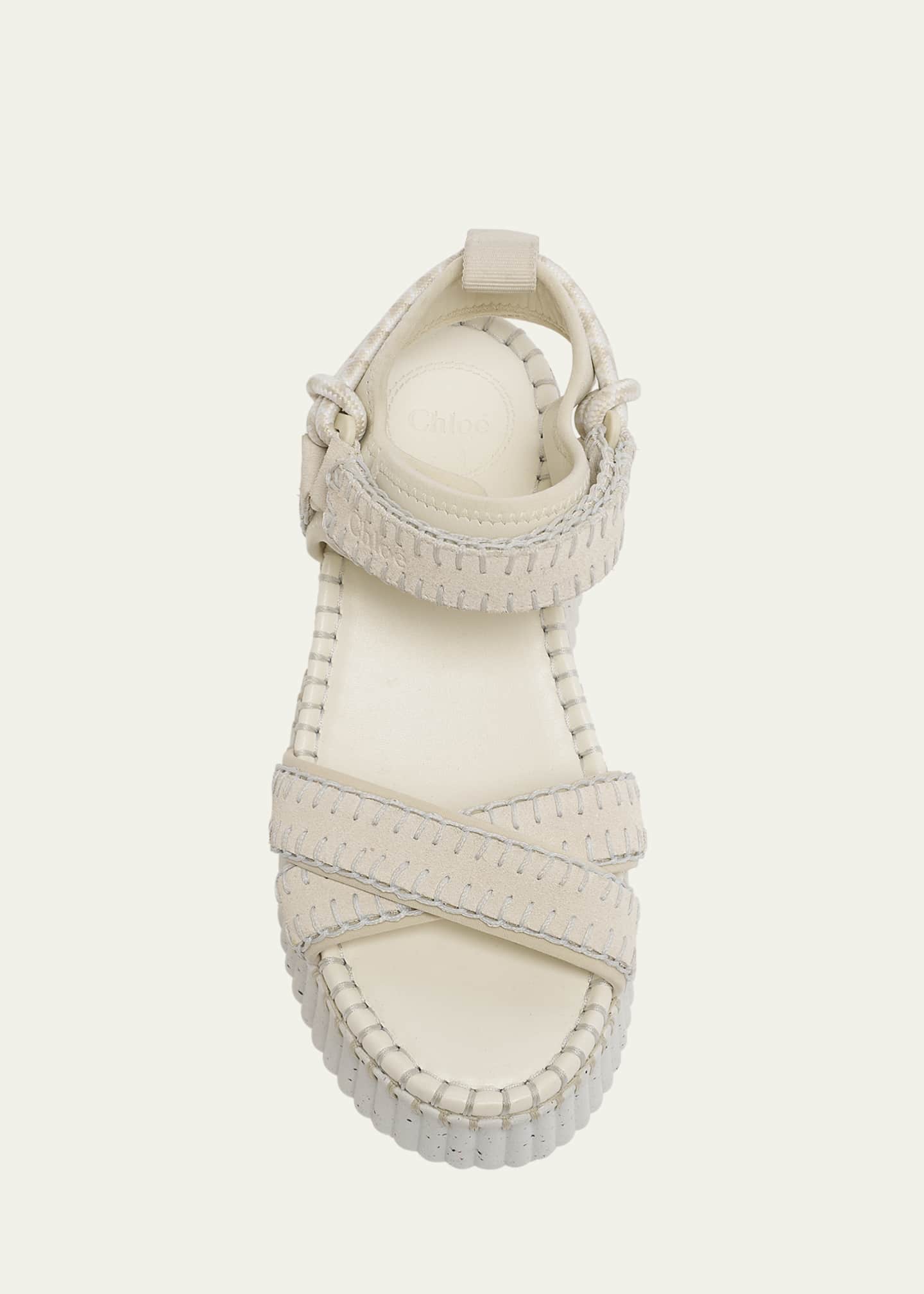 Nama Stitch Ankle-Strap Flatform Sandals
