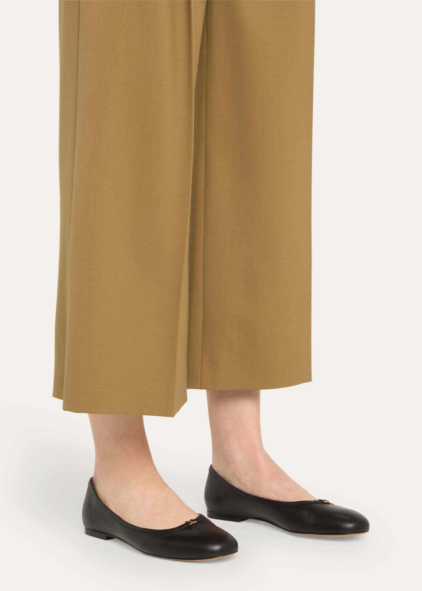 Leather ballerina flats shop