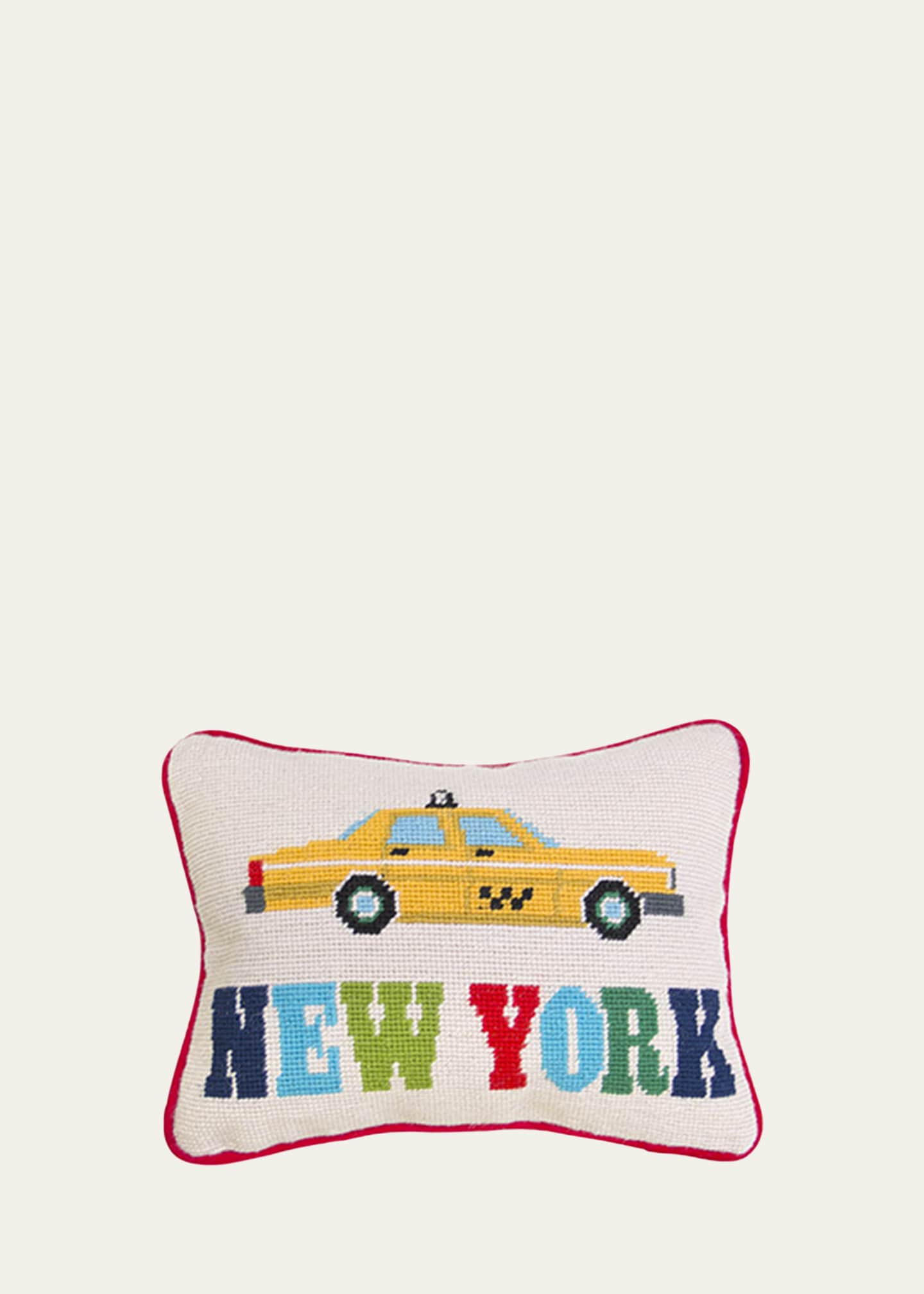 Jonathan Adler Jet Set New York Needlepoint Pillow