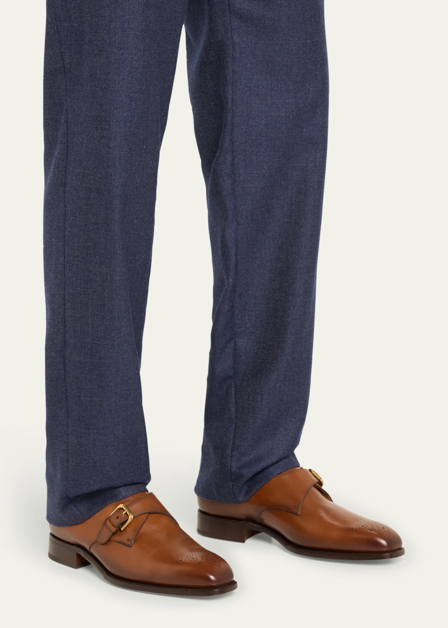Polo by Ralph Lauren Darnell ll, brown Italian monk strap Tan Leather loafers Men main image 3