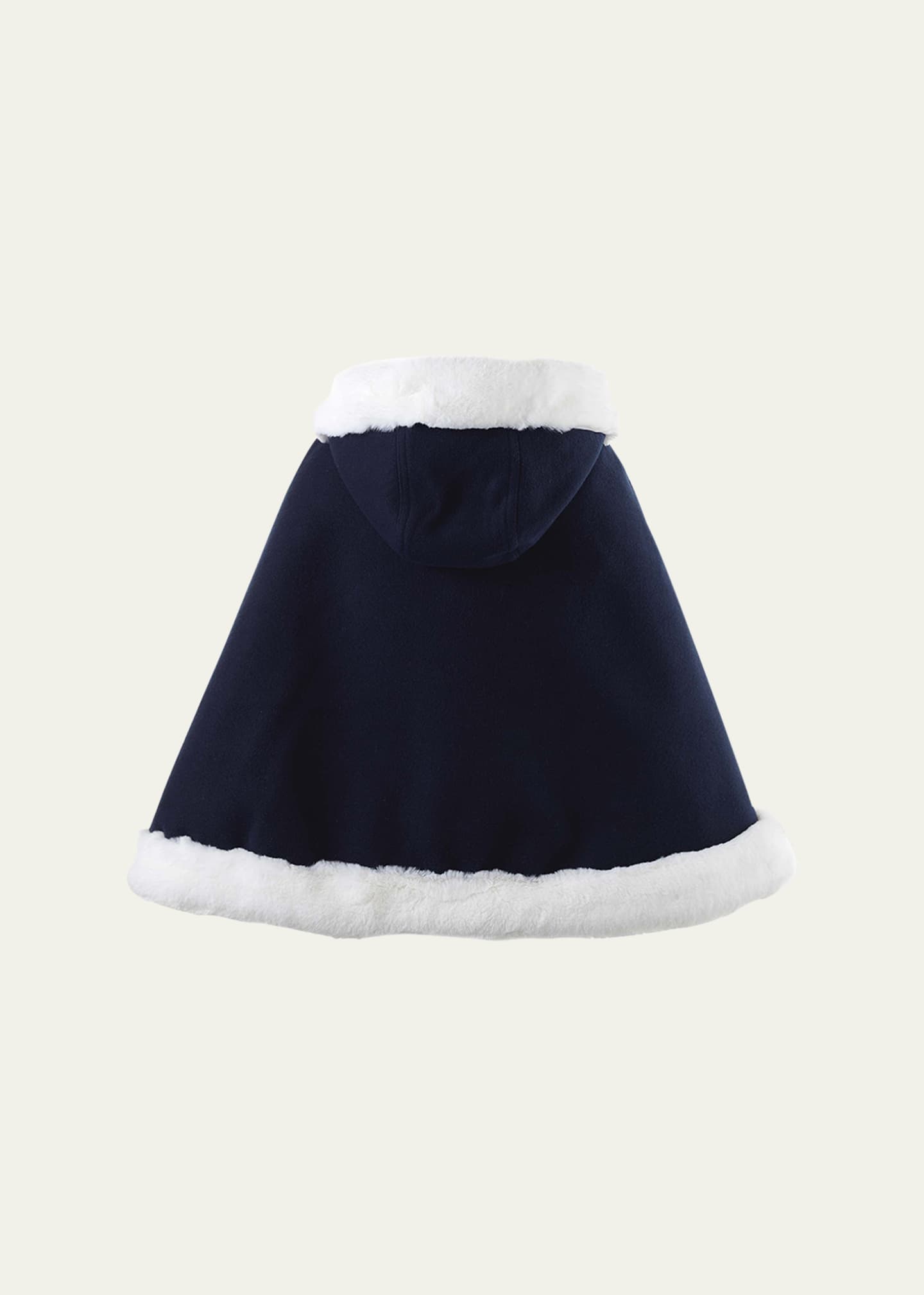 Rachel Riley Girl's Cape W/ Faux Fur Trim, Size 2-10 Image 2 of 2