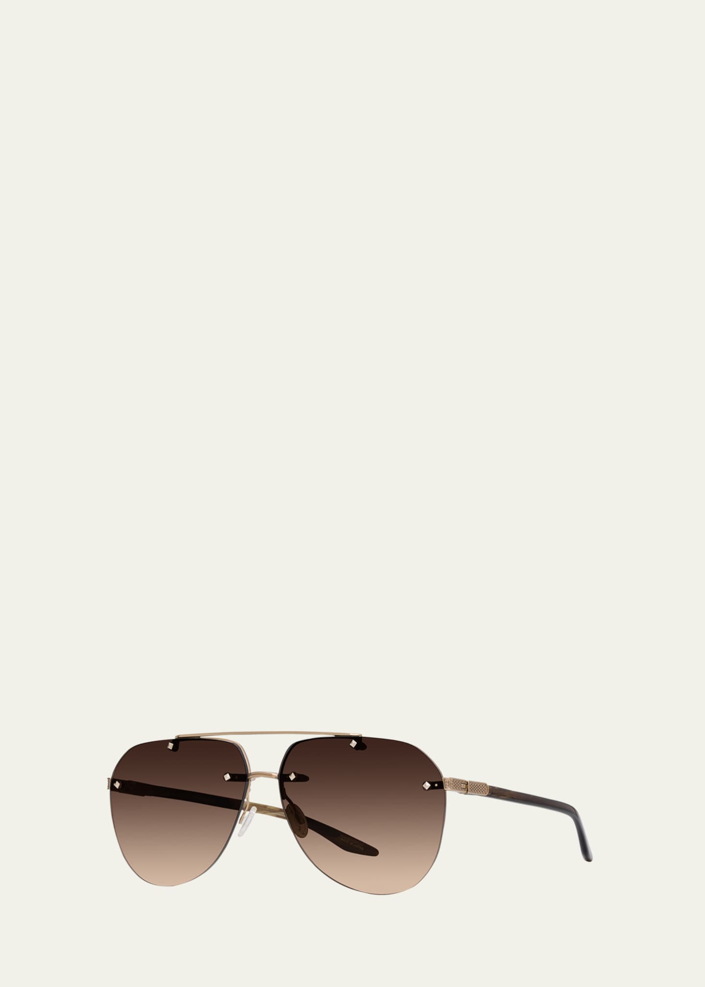 Barton Perreira Jean Zyl & Metal Aviator Sunglasses Image 2 of 3