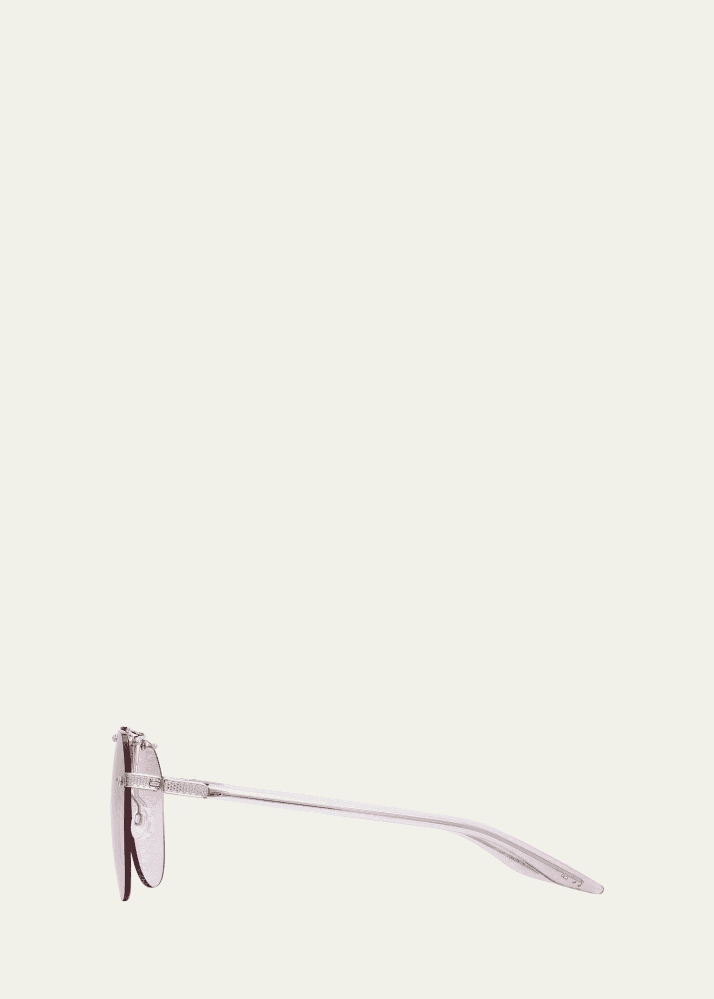 Barton Perreira Jean Pink Zyl & Metal Aviator Sunglasses Image 3 of 3