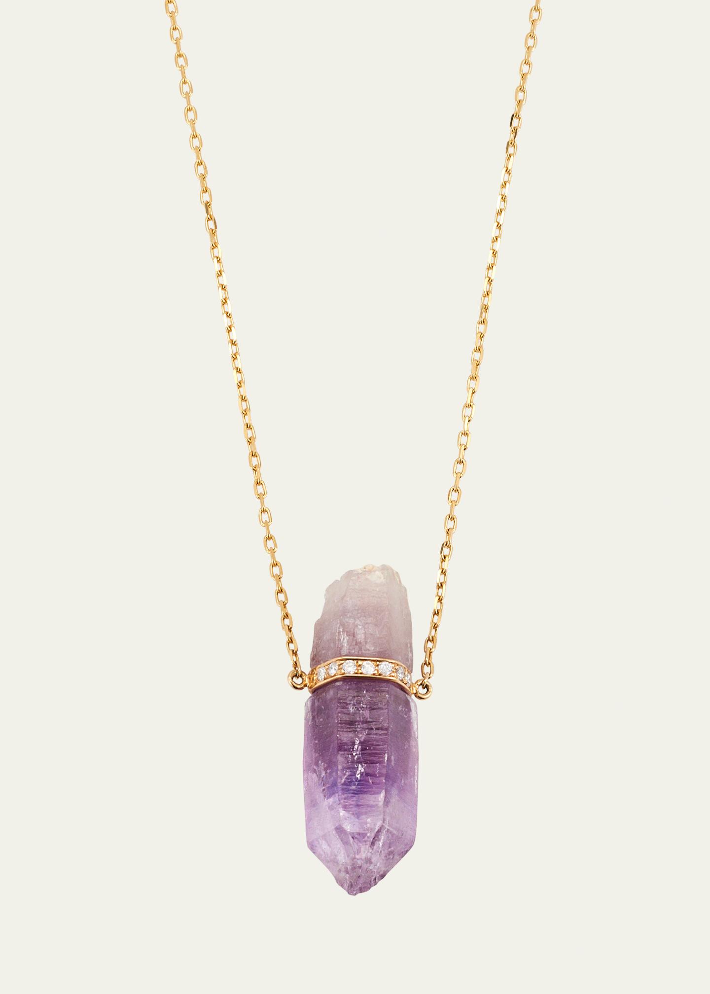 JIA JIA Vera Cruz Amethyst and Diamond Bar Necklace - Bergdorf Goodman