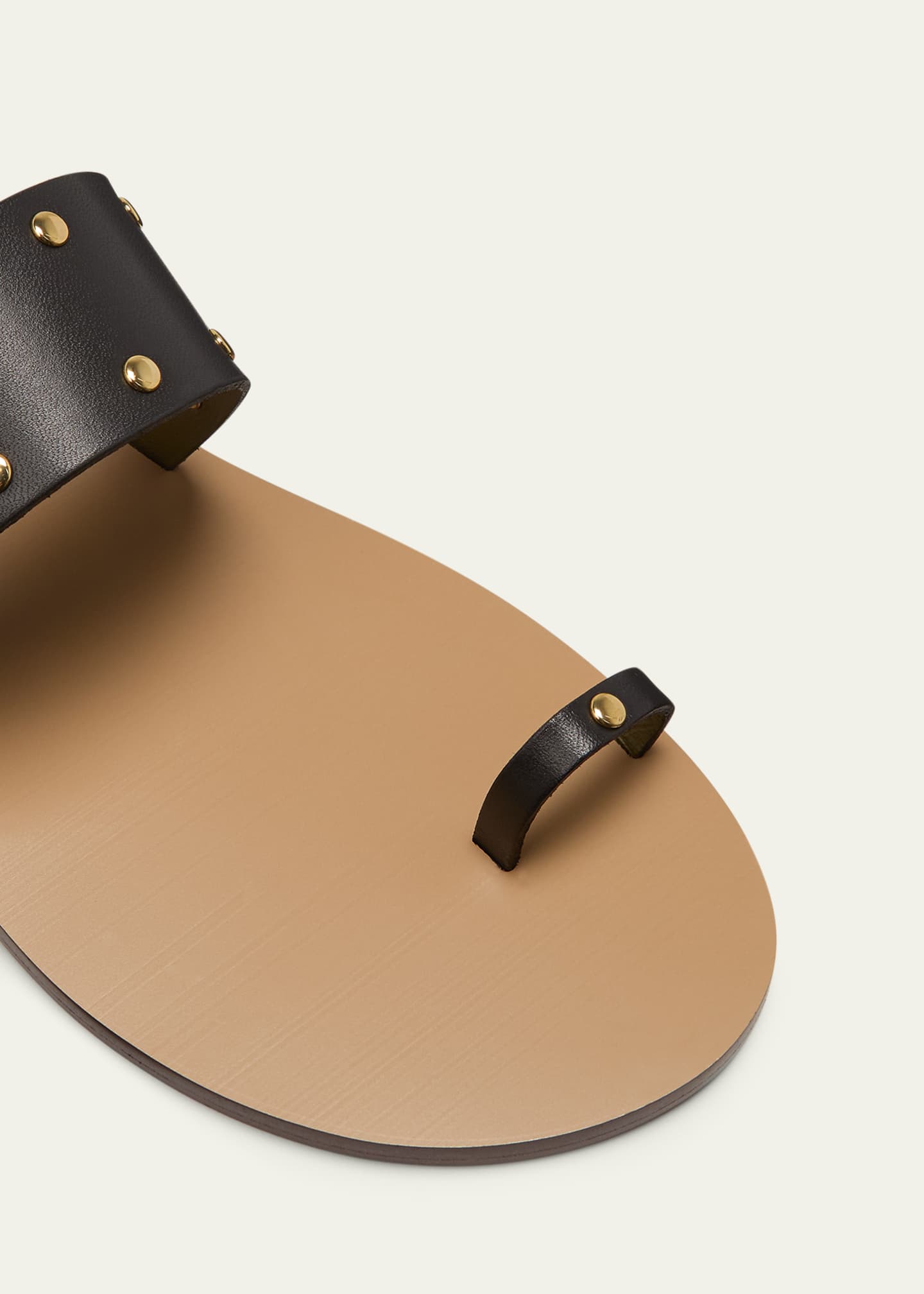 Maria Luca Imma Stud Leather Flat Sandals Bergdorf Goodman