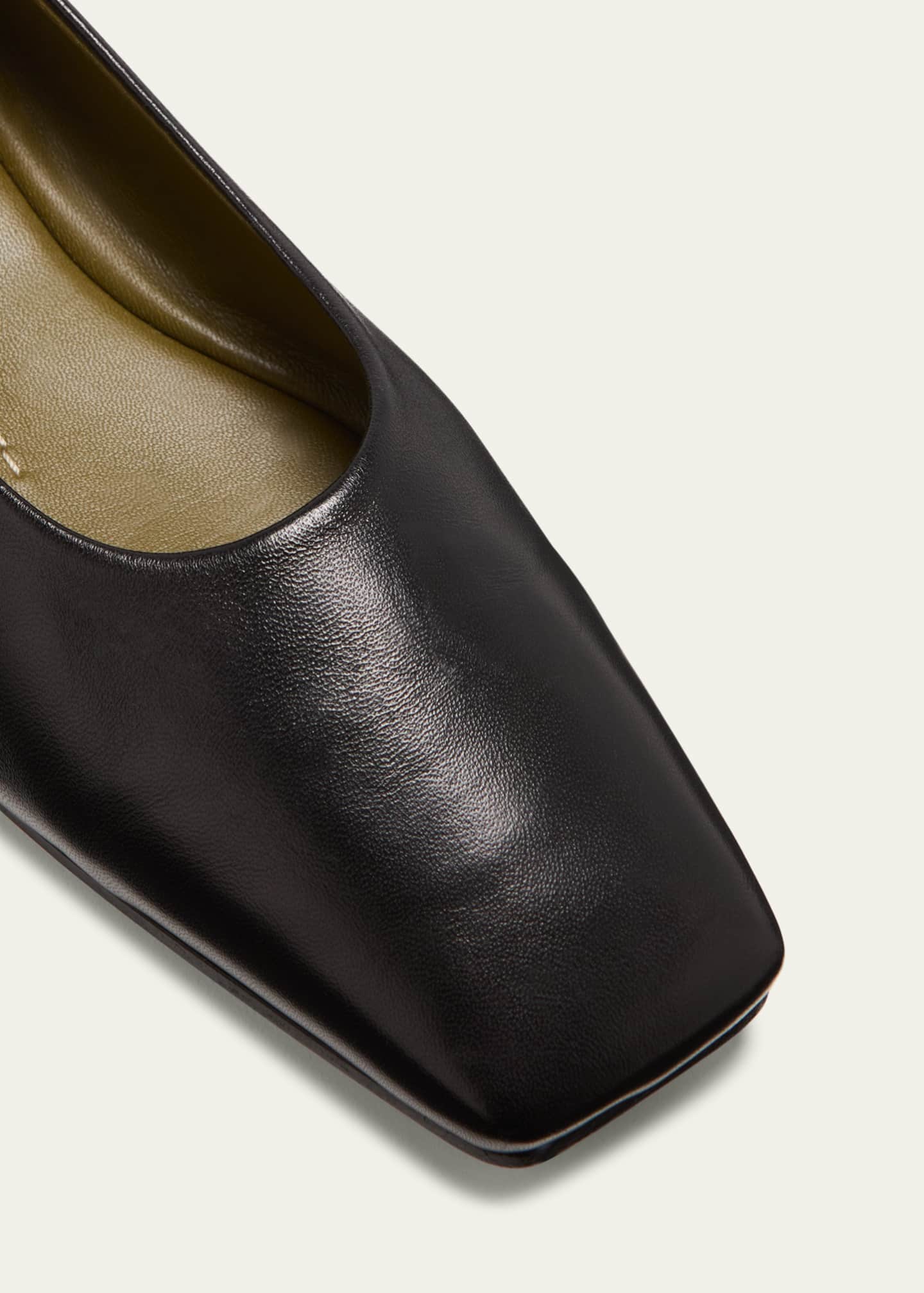 Maria Luca Augusta Ankle-Chain Leather Ballerina Flats Image 3 of 3