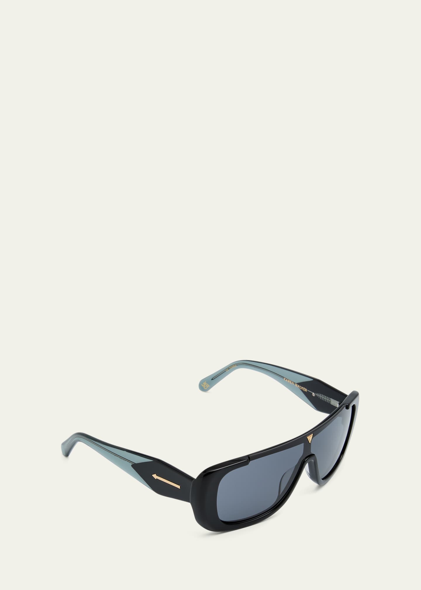 Karen Walker Logo Acetate Shield Sunglasses Image 3 of 5