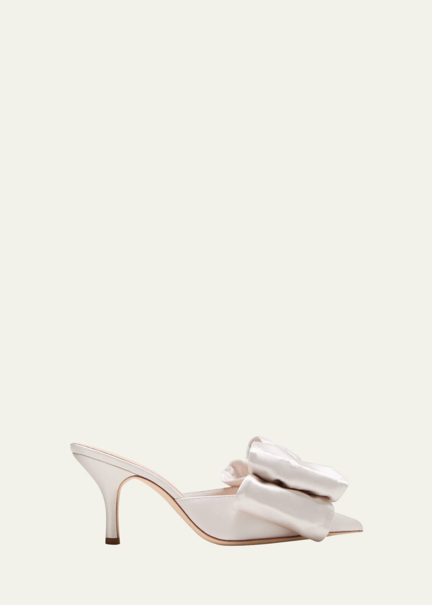 Loeffler Randall Margot Satin Bow Mule Pumps Image 1 of 5