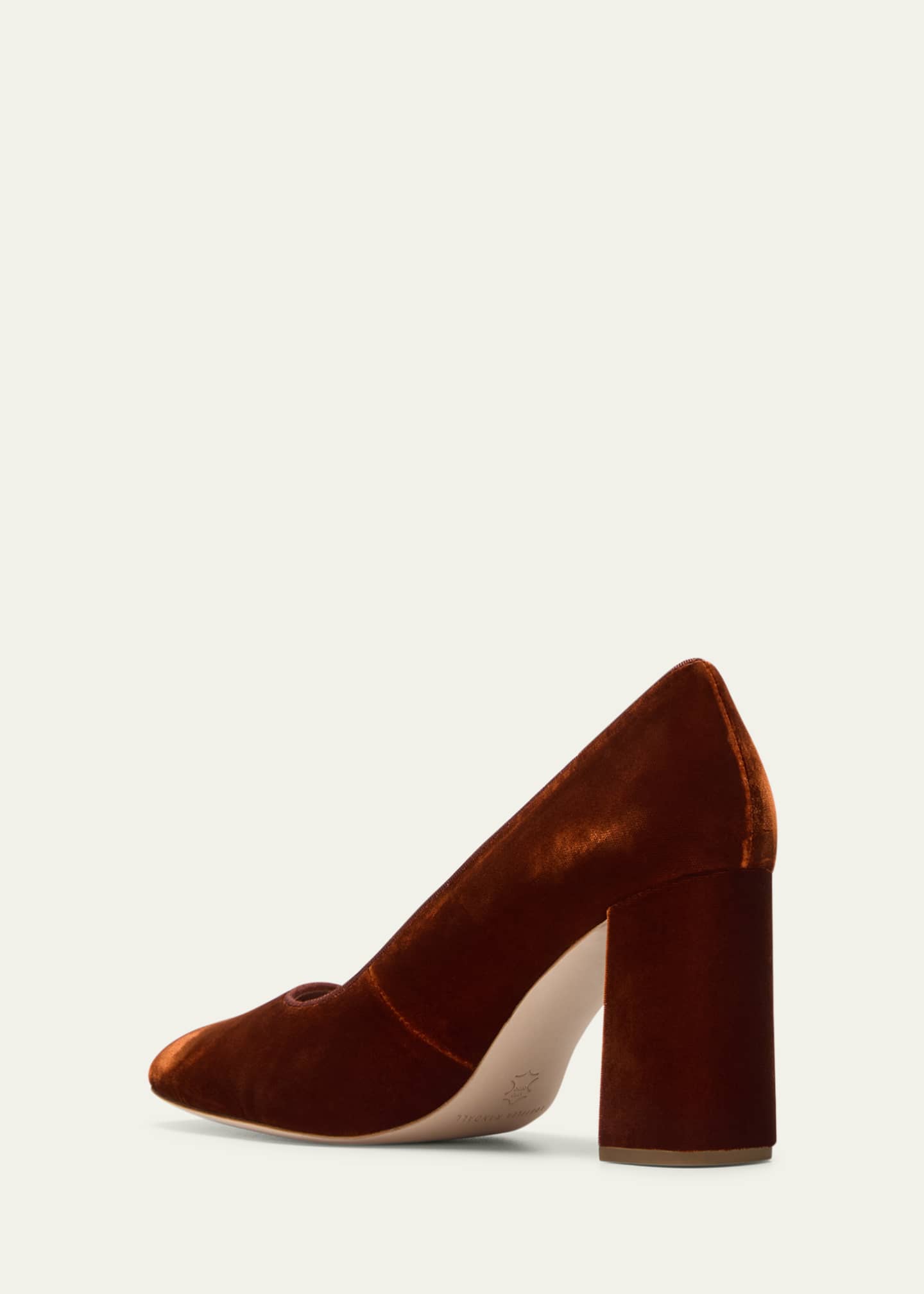 Velvet block discount heel pumps