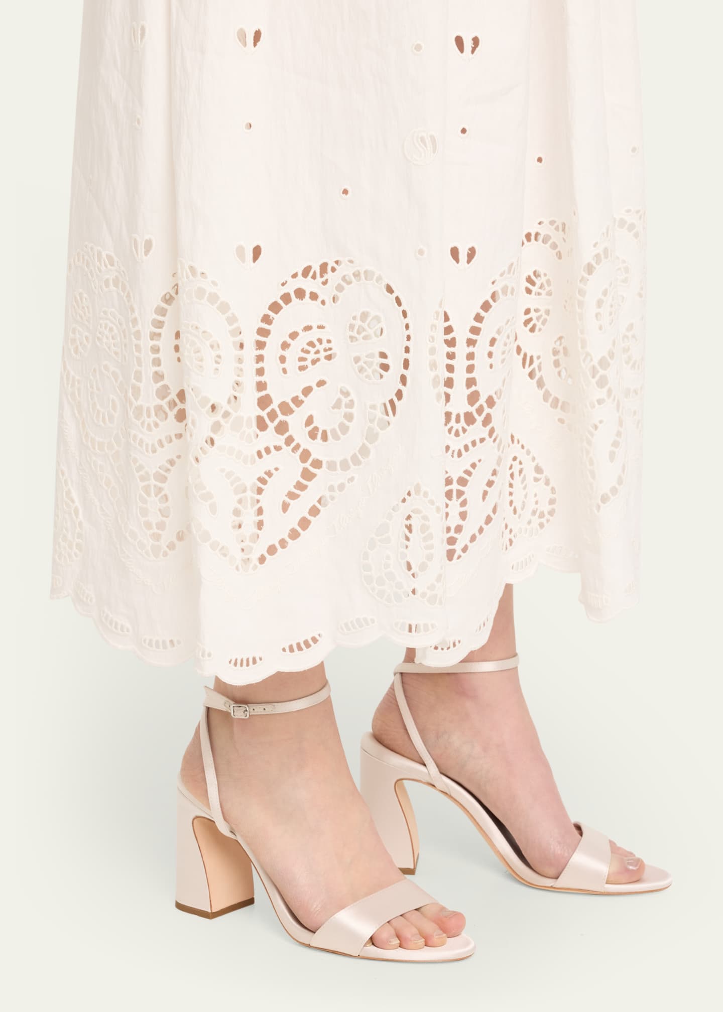 Loeffler Randall Malia Satin Ankle-Strap Sandals Image 2 of 5