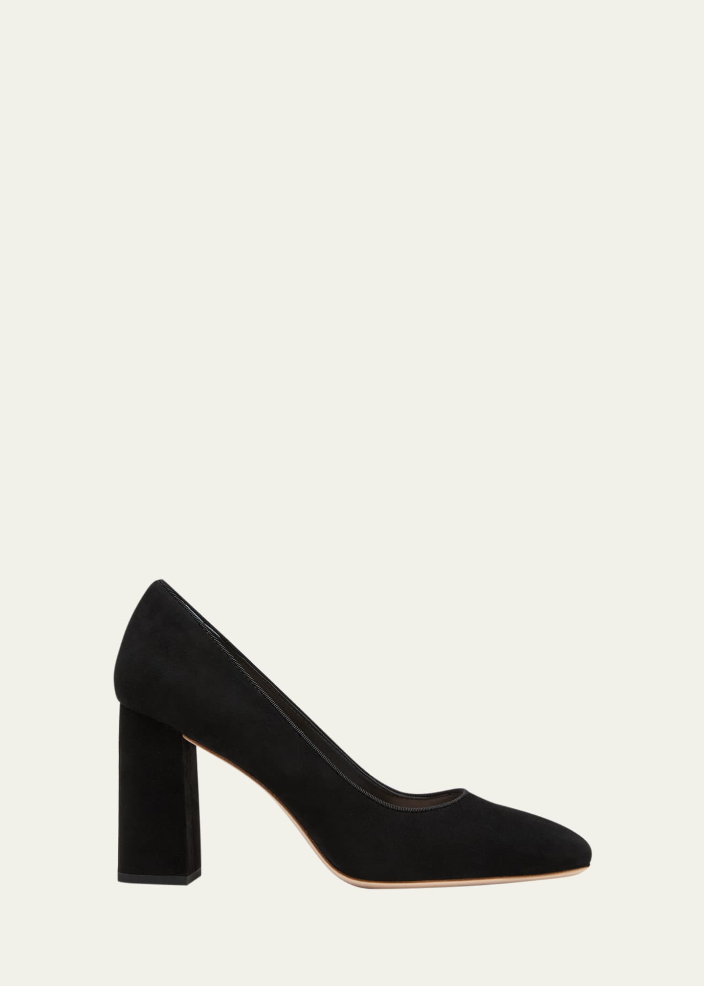 Loeffler Randall Rue Simple Suede Block Heel Pumps Bergdorf Goodman