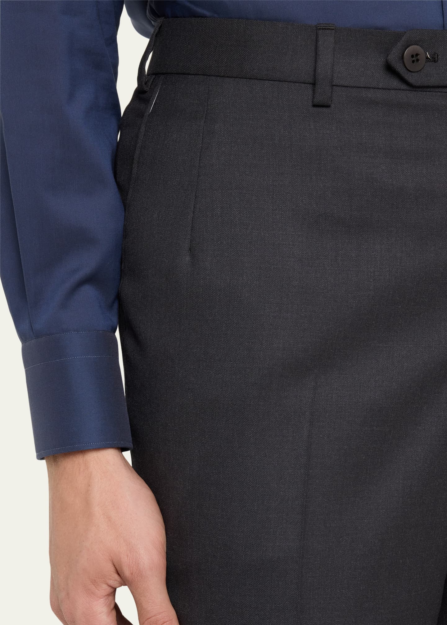 Brioni Men's Super 160s Wool Dress Pants Image 5 of 5