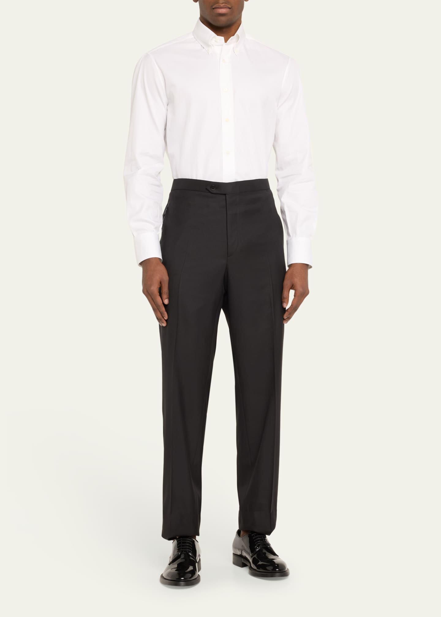 Brioni Men's Wool Tuxedo Trousers Image 2 of 5