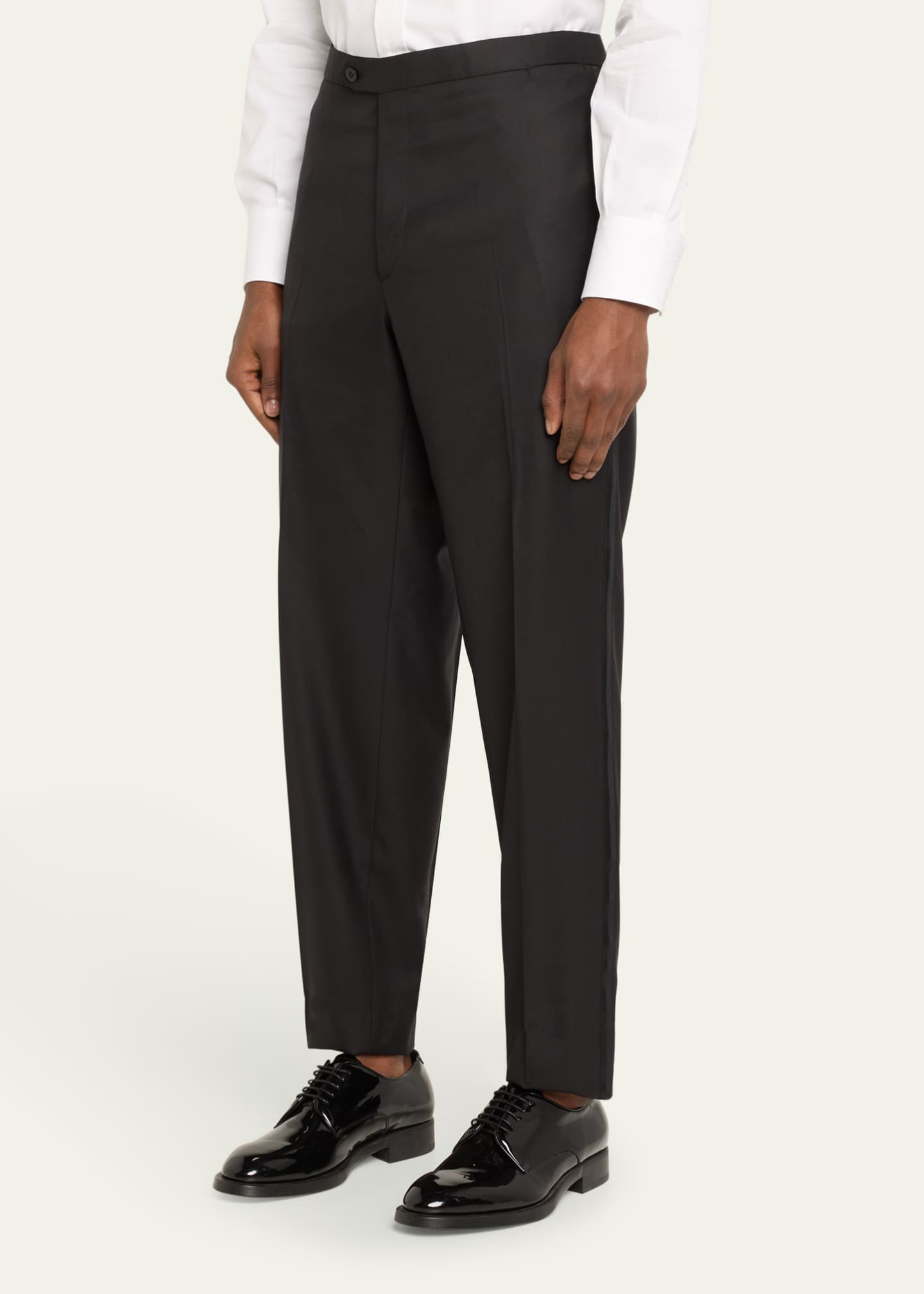 Brioni Men's Wool Tuxedo Trousers Image 4 of 5