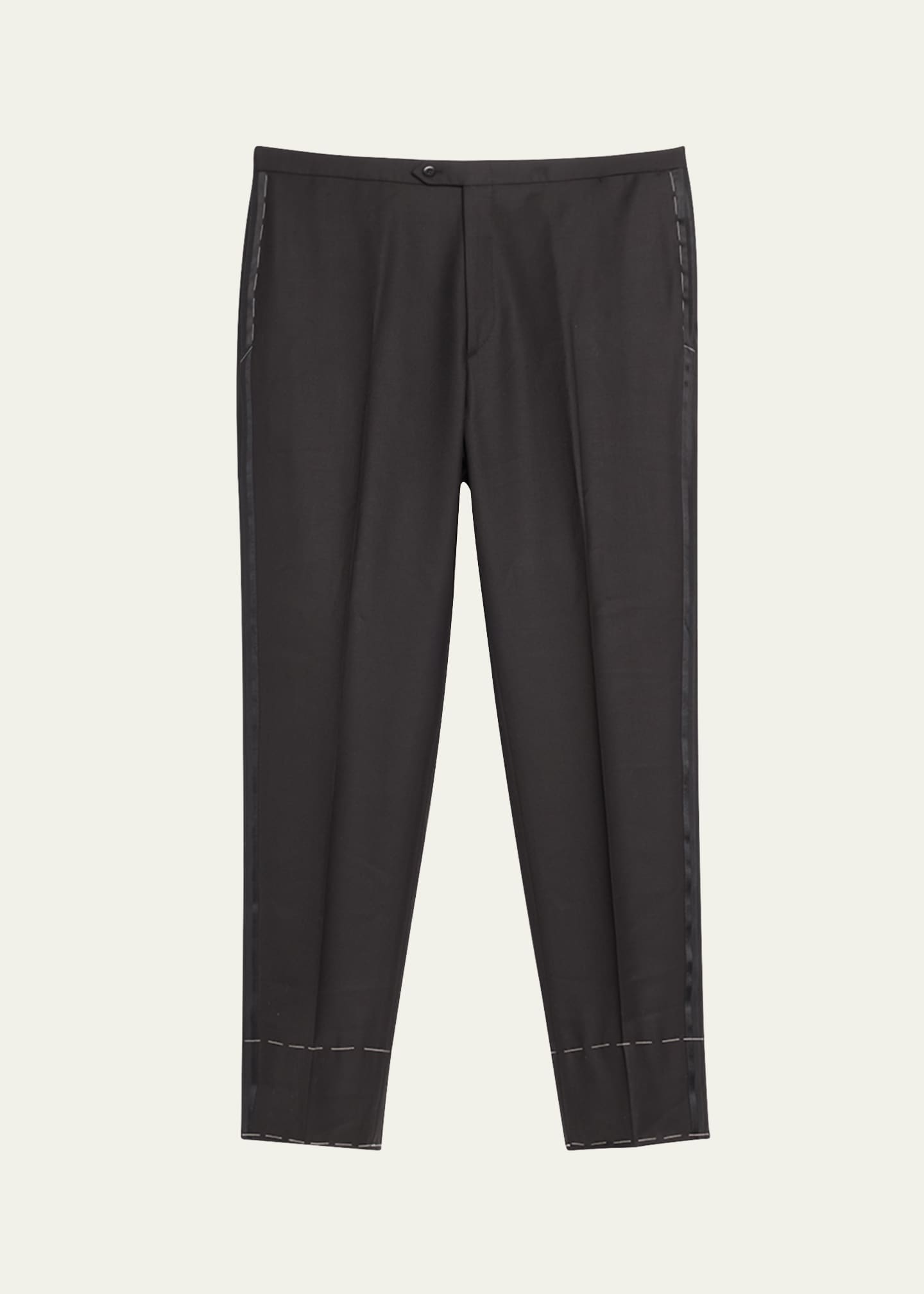Brioni Men's Wool Tuxedo Trousers Image 1 of 5