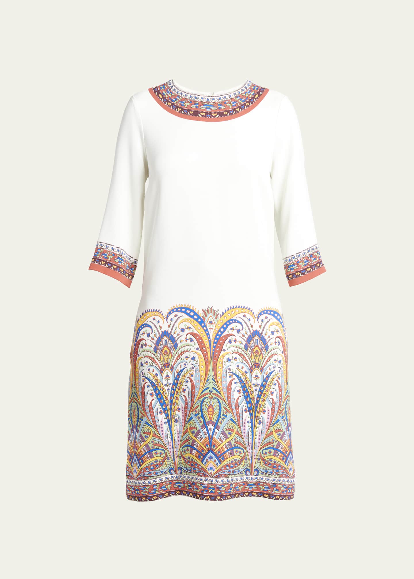 Etro Kaleidoscope Short Sleeve Silk Sheath Dress Bergdorf Goodman