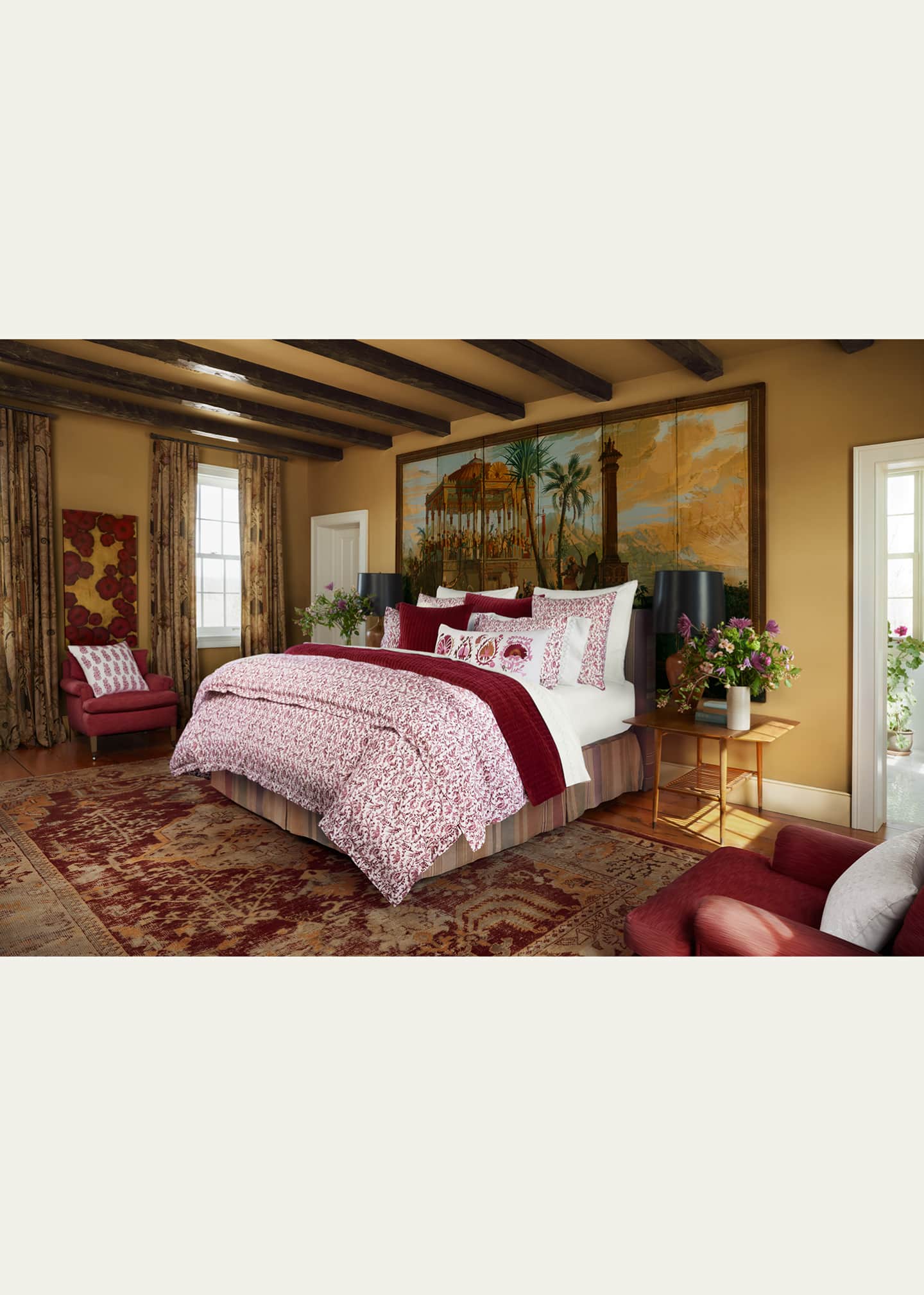 John Robshaw Taani Berry King Duvet Cover Bergdorf Goodman