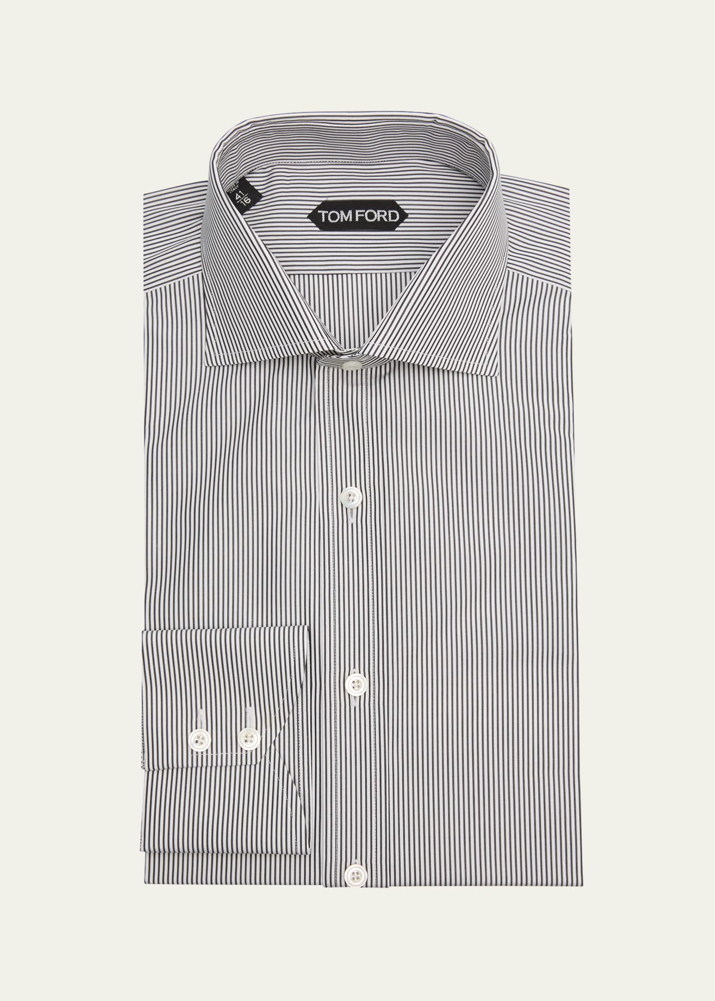 TOM FORD Men's Cotton Pinstripe Dress Shirt Image 1 of 2