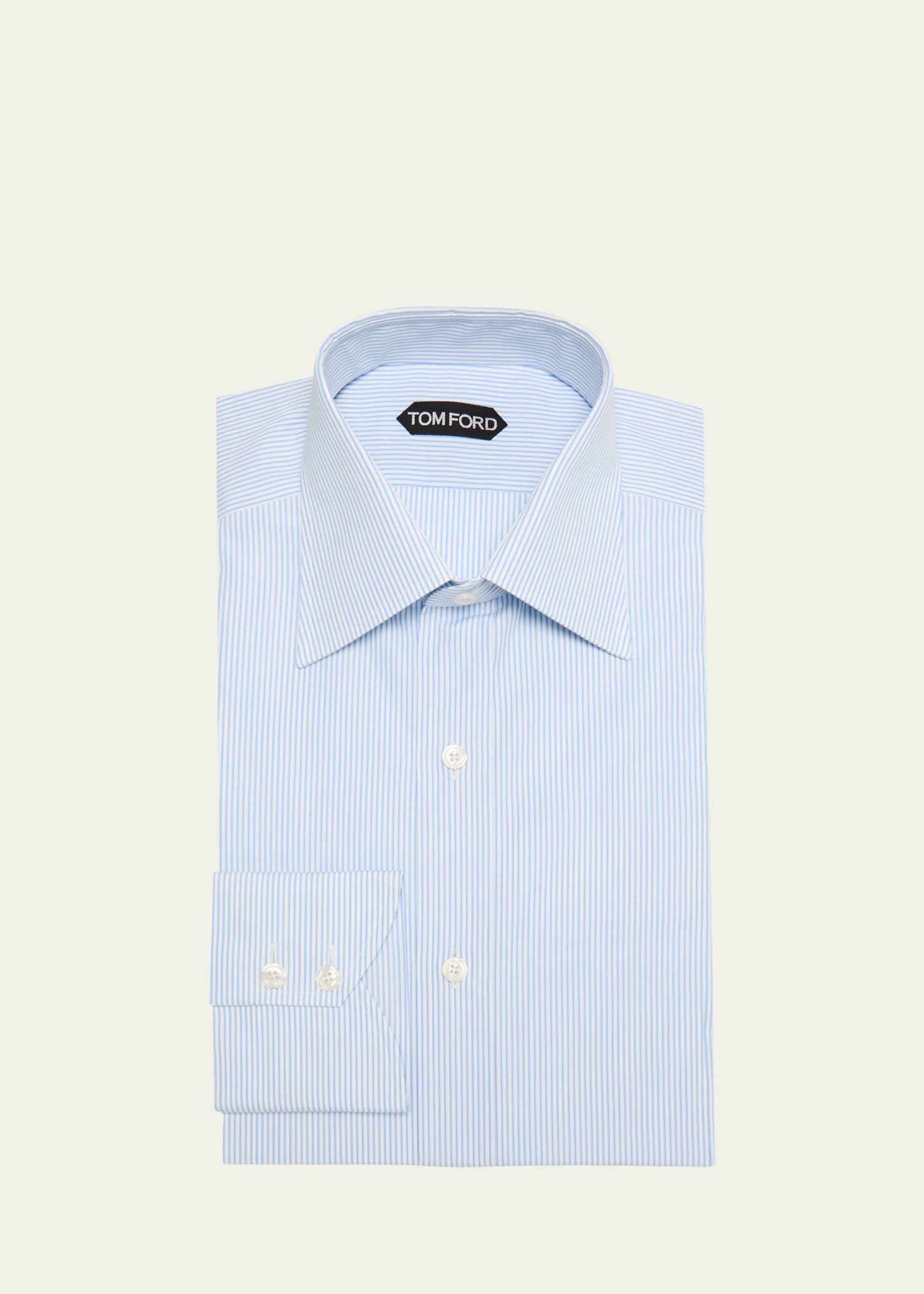TOM FORD Men's Cotton Pinstripe Dress Shirt Image 1 of 2