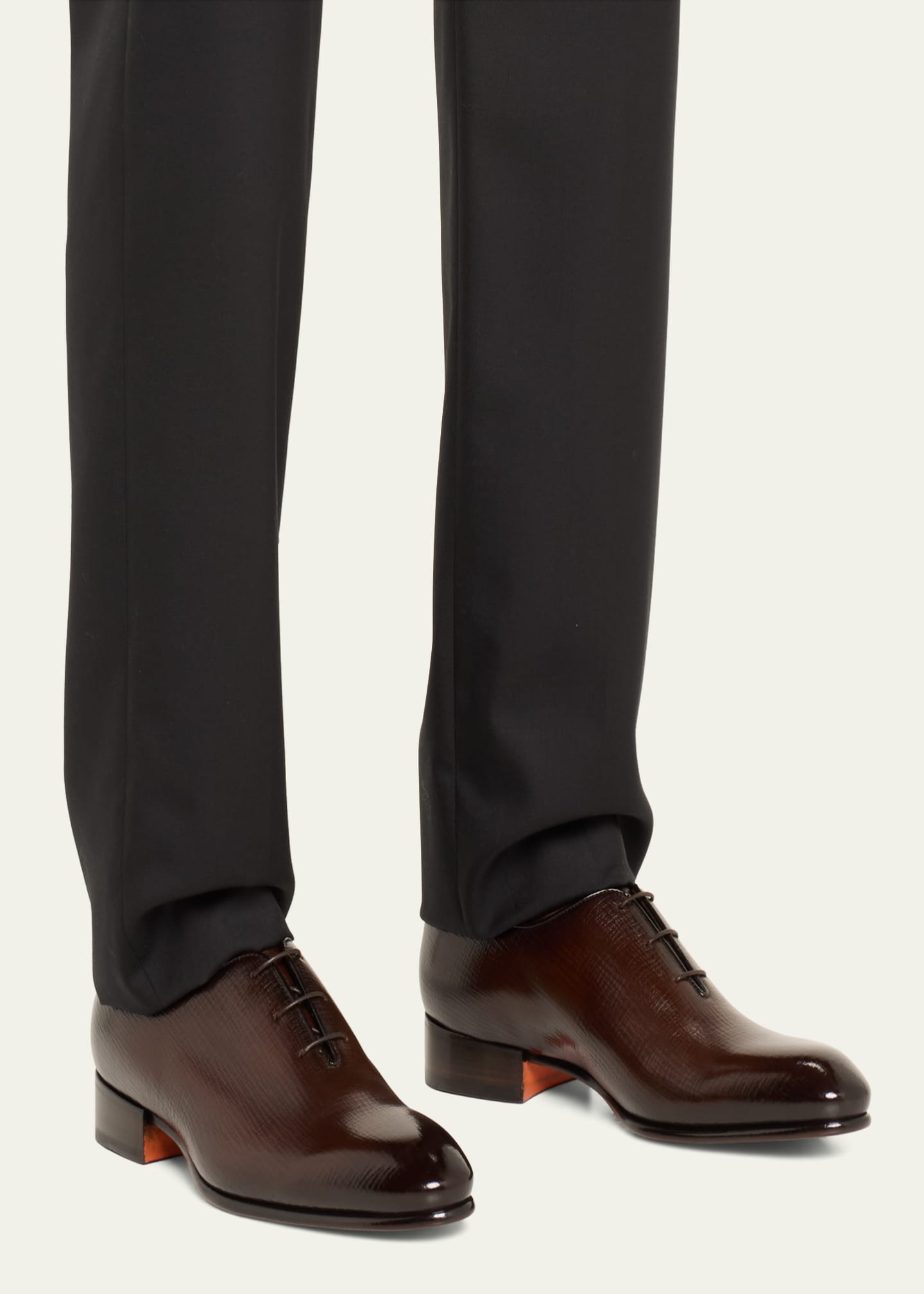 Santoni Men s Carter Whole Cut Textured Leather Oxfords Bergdorf