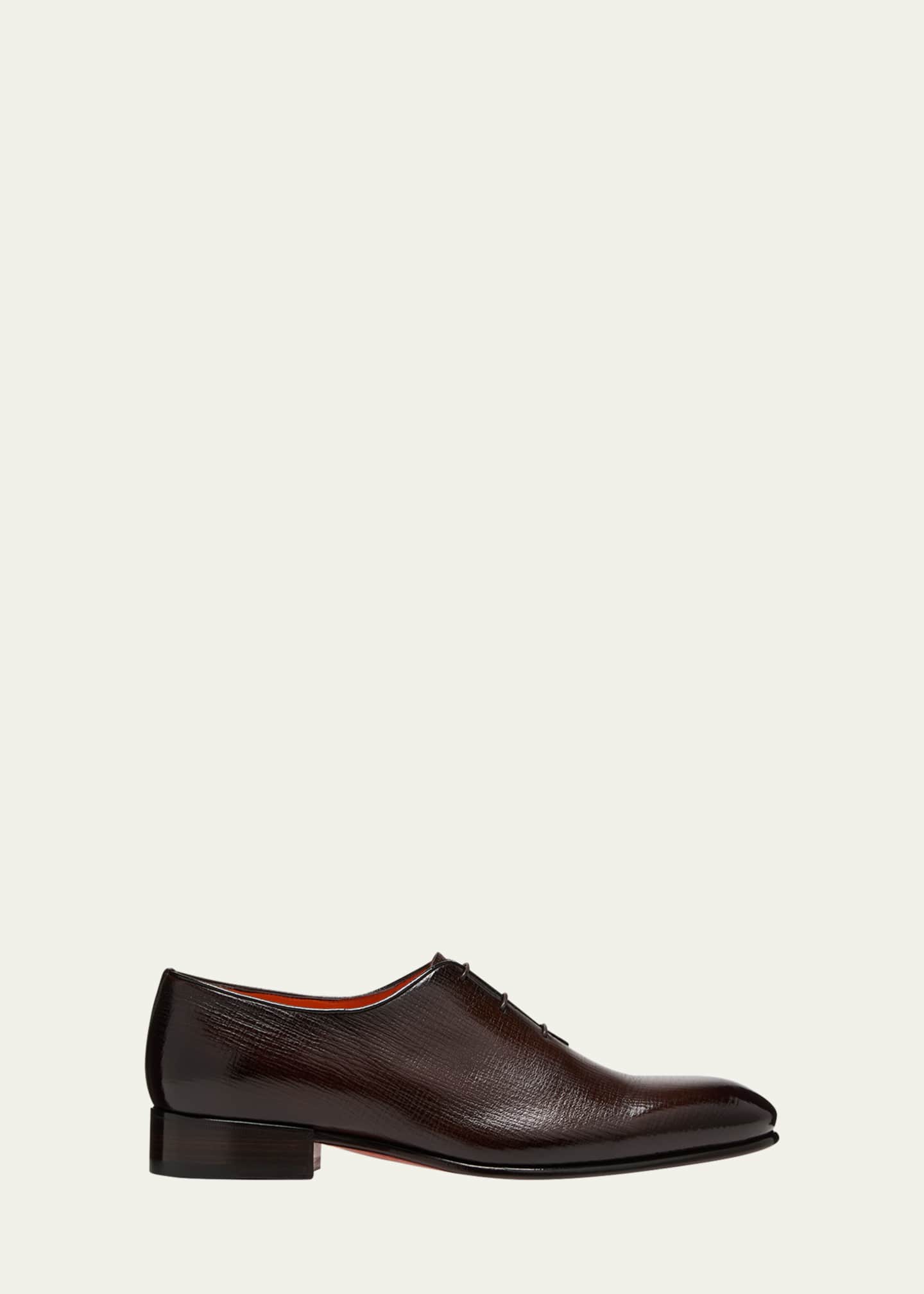 Santoni Men s Carter Whole Cut Textured Leather Oxfords Bergdorf