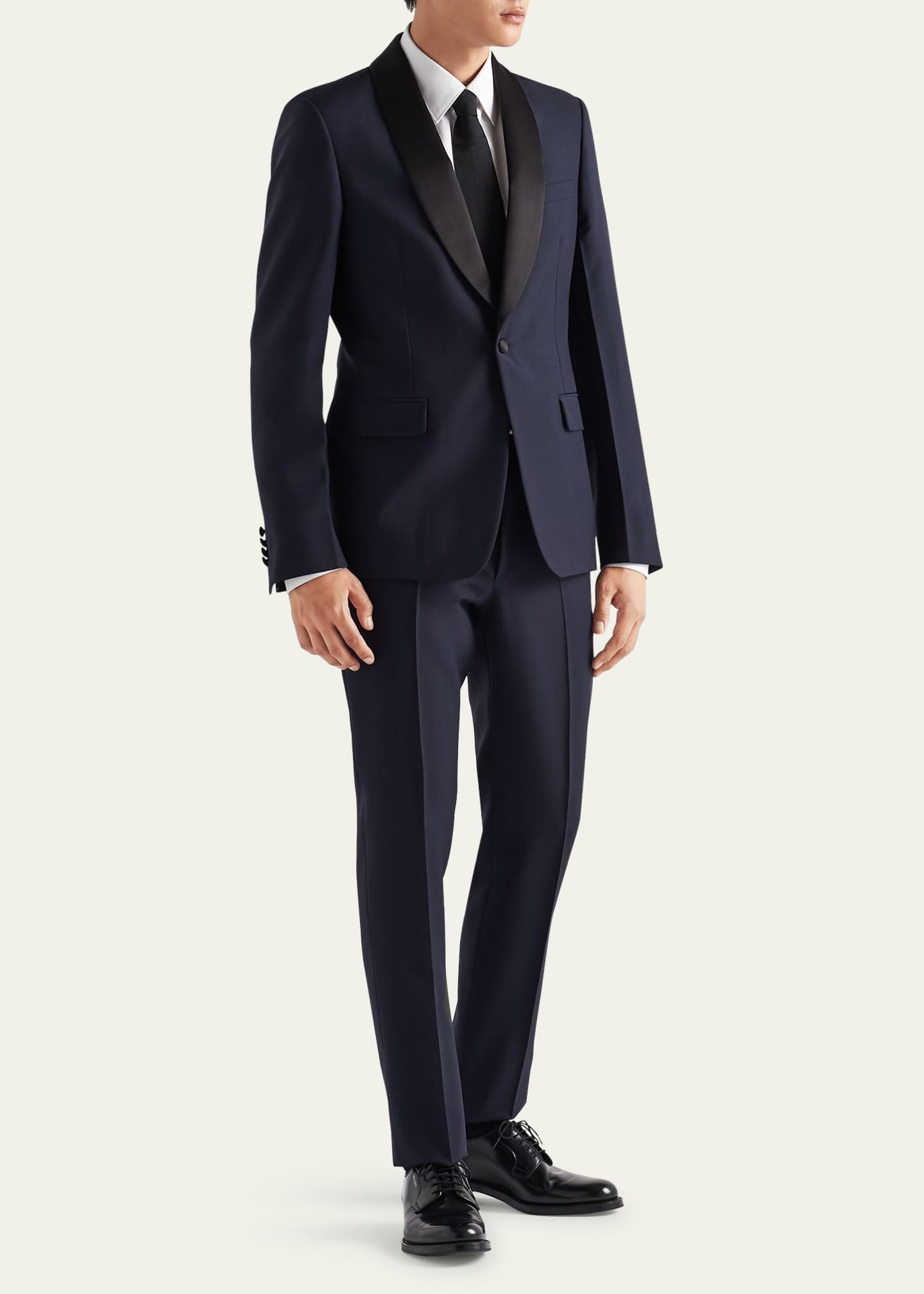 Prada Men's Mohair-Blend Smoking Tuxedo Image 2 of 4