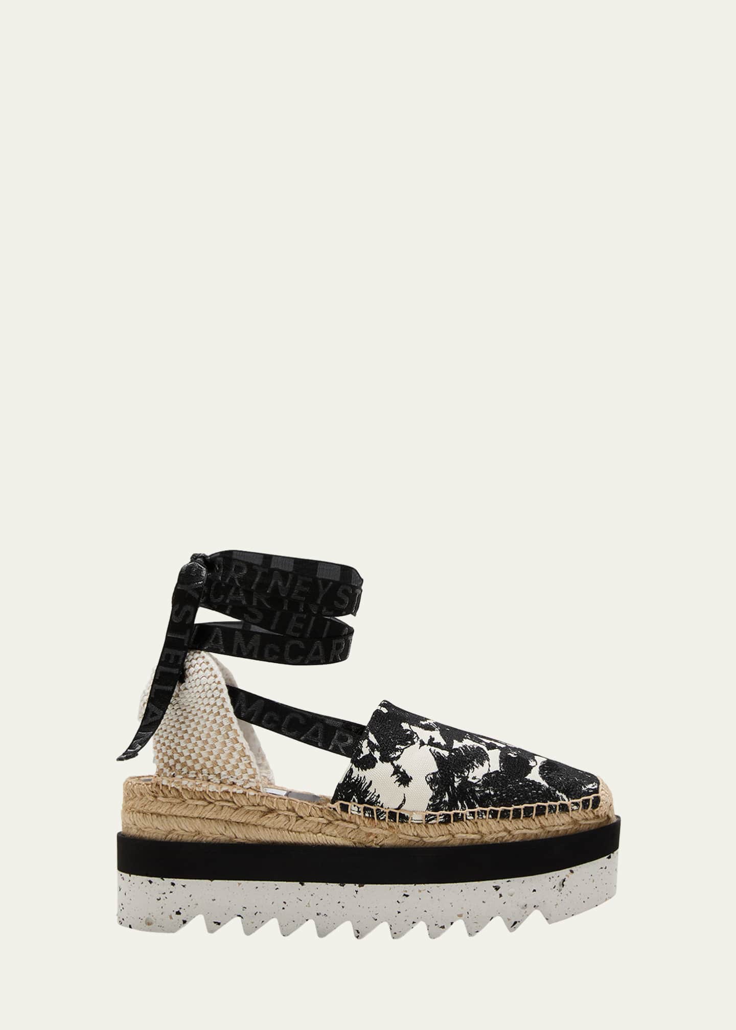 Stella McCartney Gaia Platform Self-Tie Espadrilles