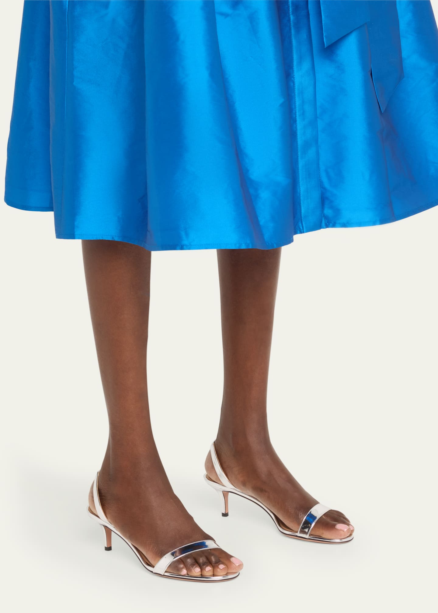 Aquazzura So Nude Metallic Halter Sandals Image 2 of 5