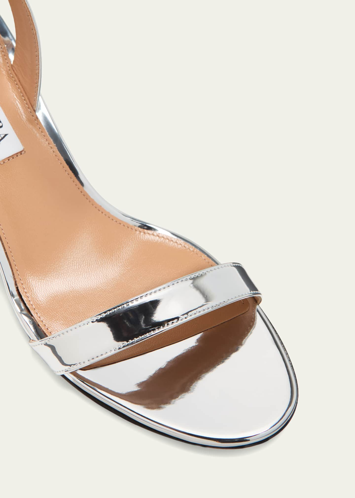 Aquazzura So Nude Metallic Halter Sandals - Bergdorf Goodman