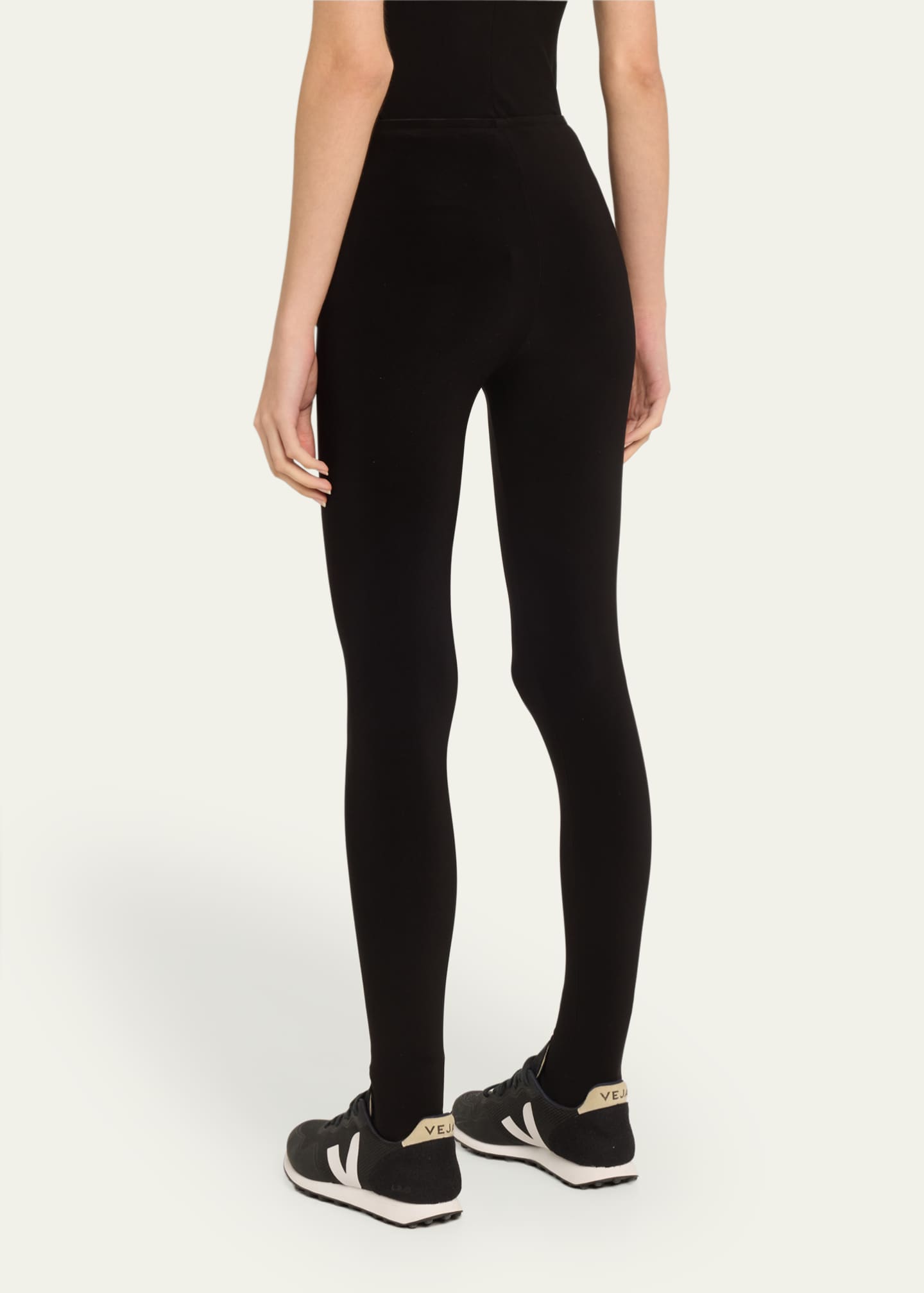 Norma Kamali Footie Leggings Without Waistband in Black