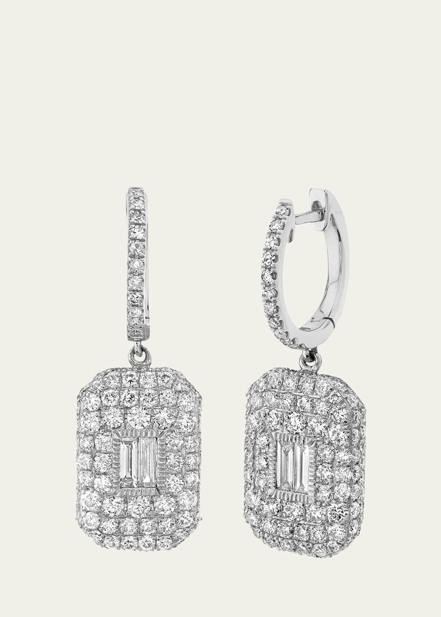 SHAY Diamond Pave Huggie Drop Earrings
