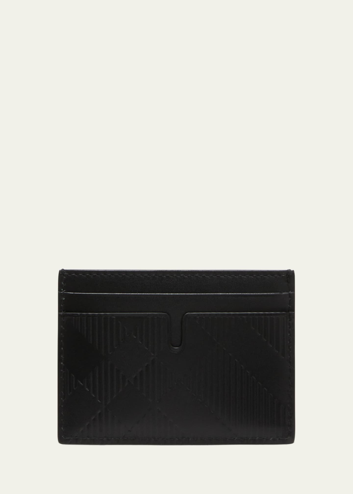 Burberry Men s Sandon Embossed Check Leather Card Holder Bergdorf Goodman