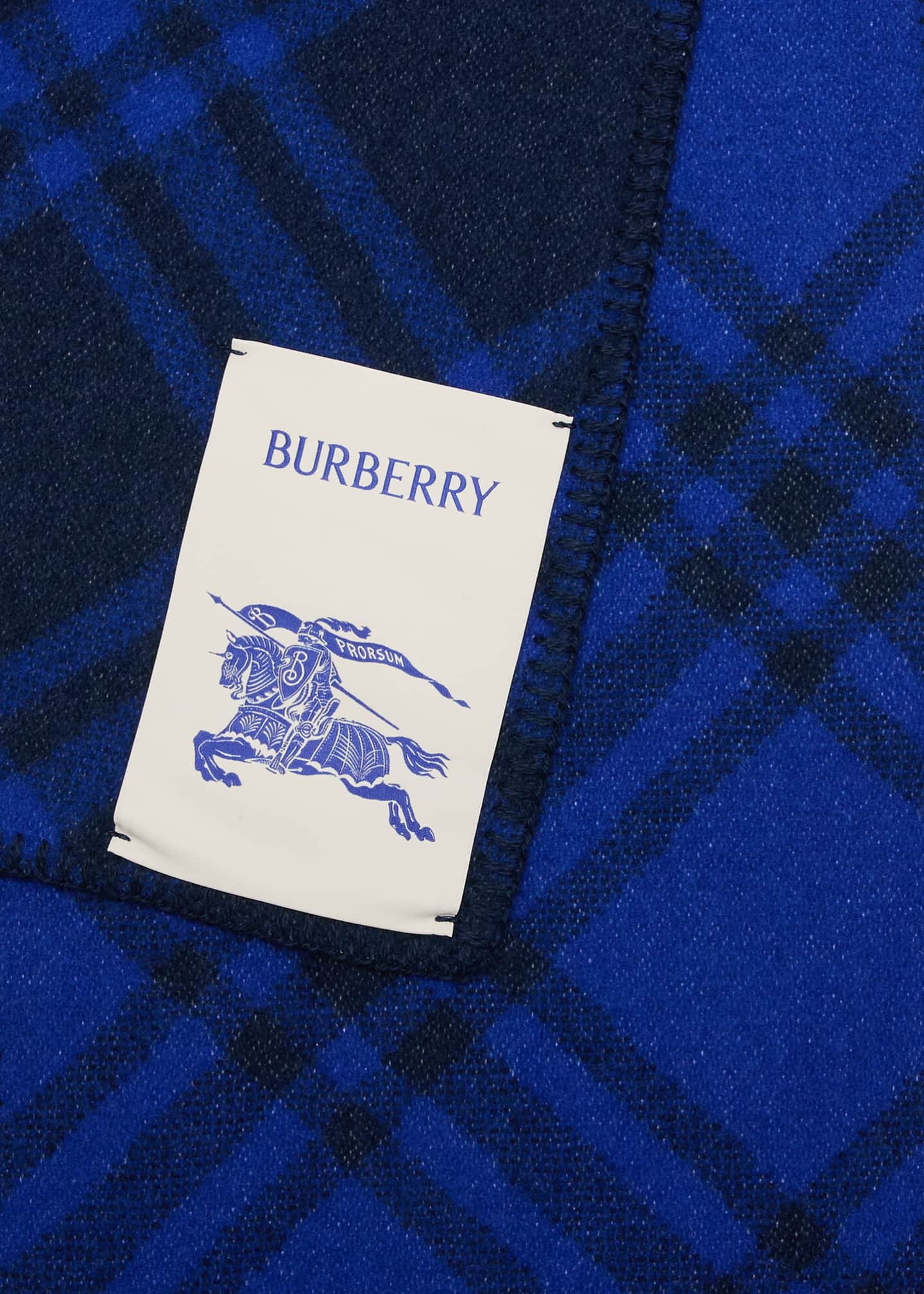 Burberry Men s Wool Check EKD Label Scarf Bergdorf Goodman