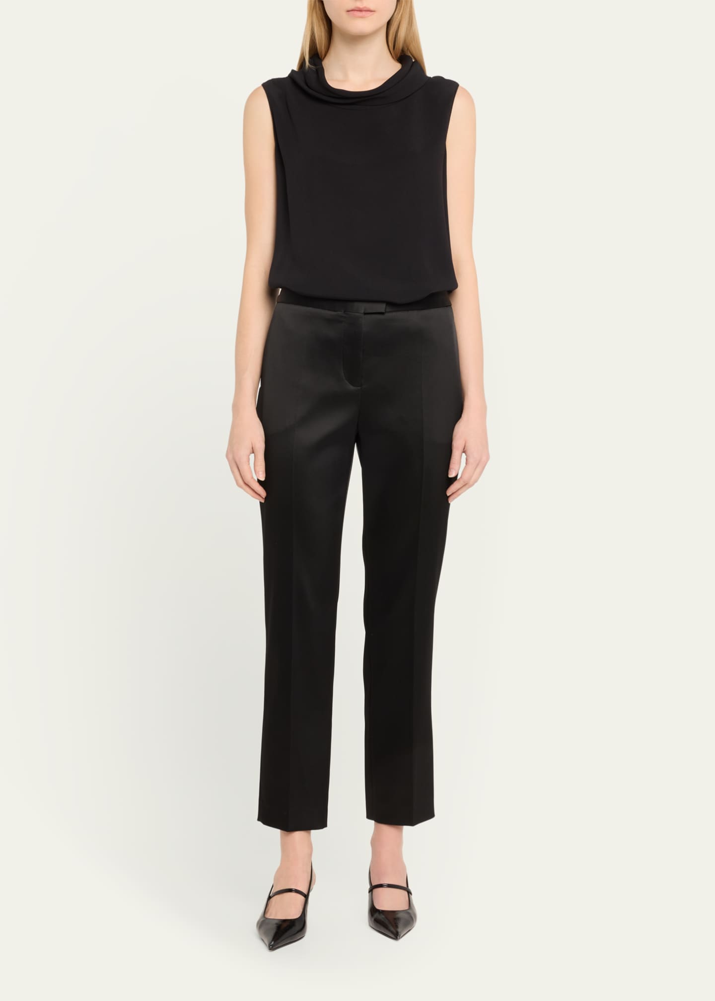 Altuzarra Todd Pleated Satin Pants Image 2 of 5