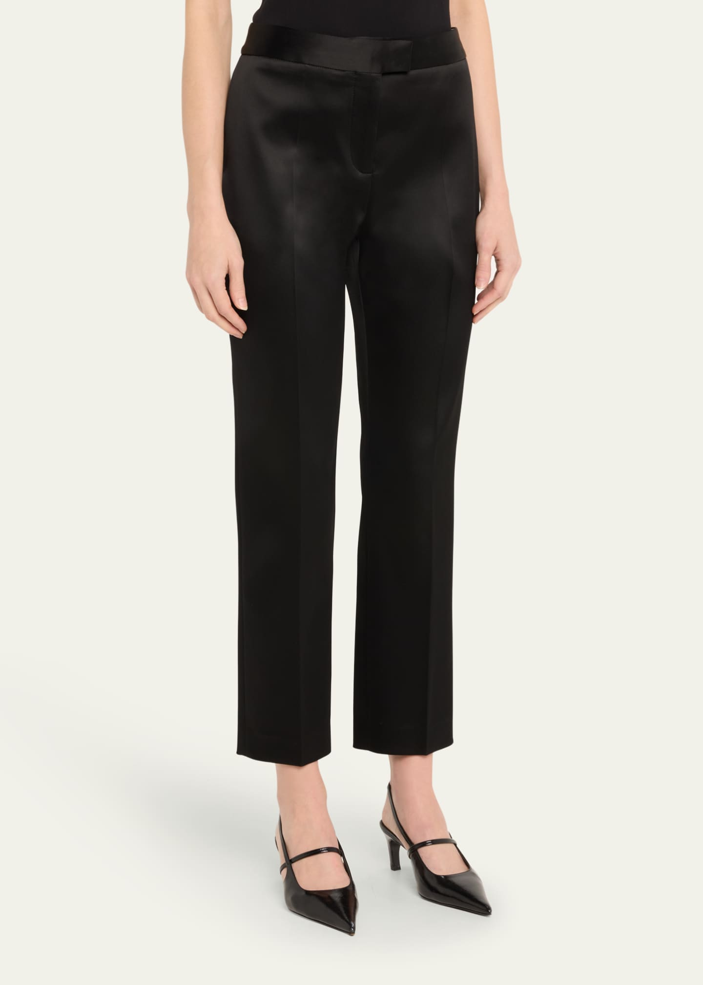 Altuzarra Todd Pleated Satin Pants Image 4 of 5