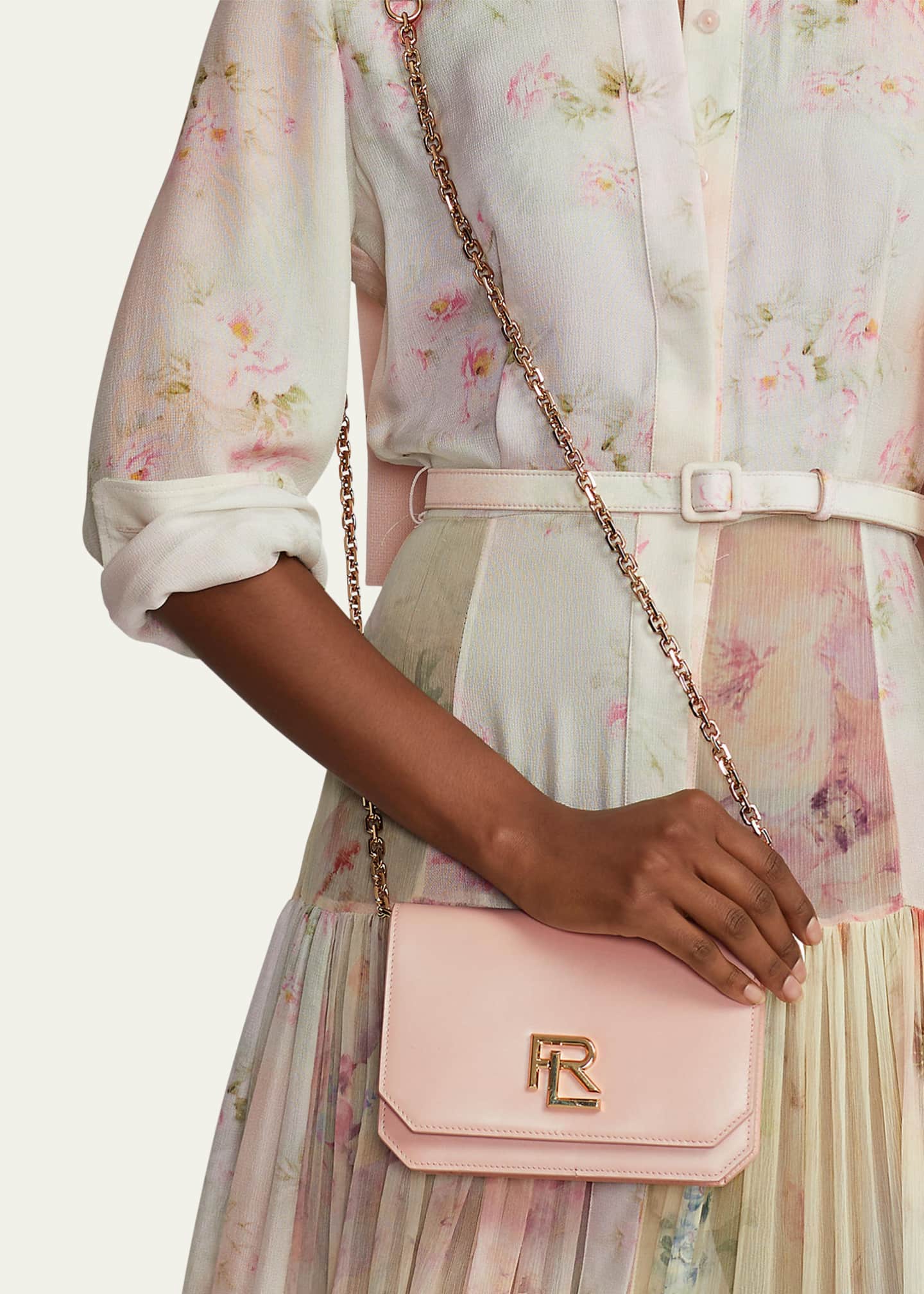 Ralph Lauren Collection RL 888 Mini Leather Chain Crossbody Bag