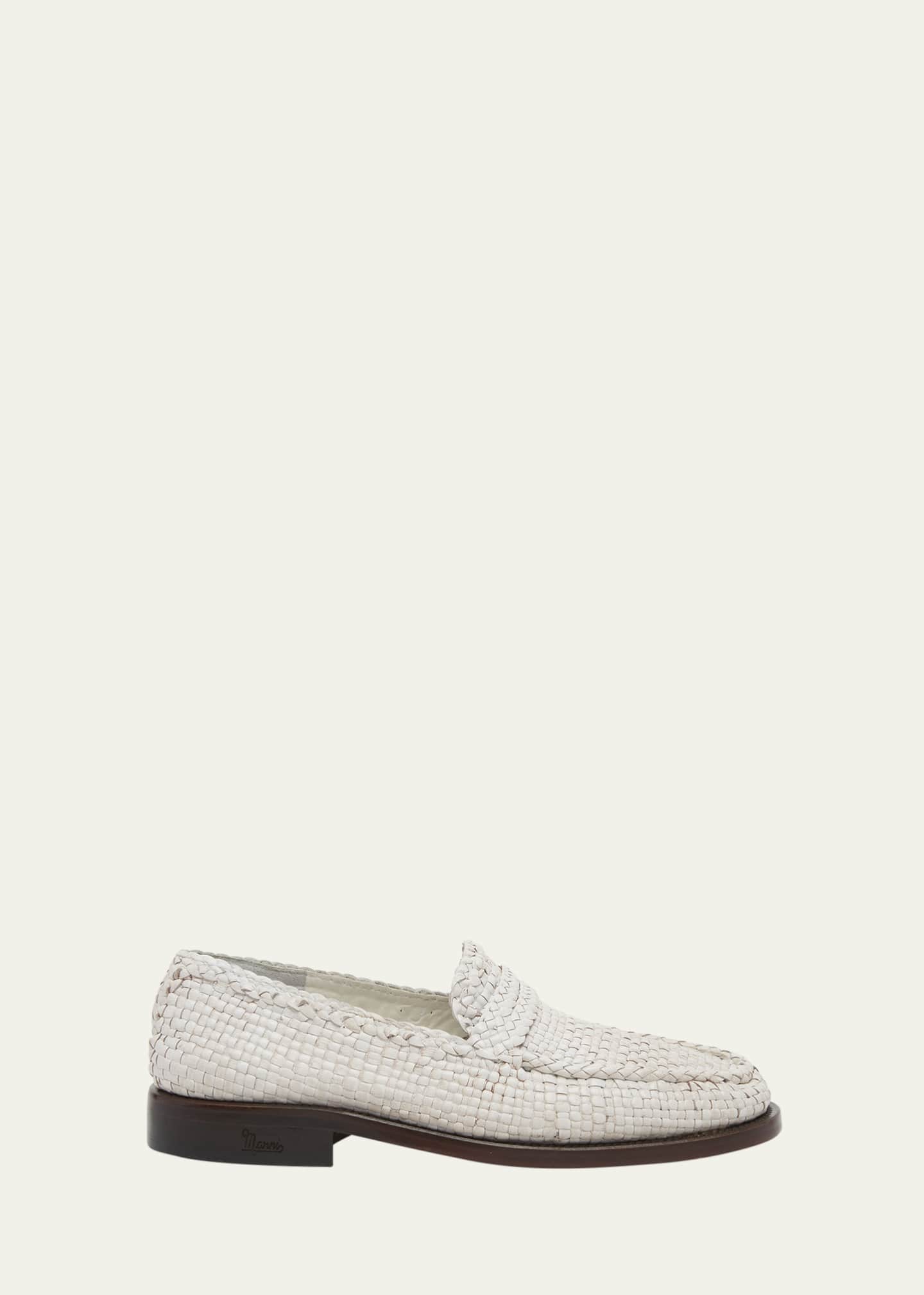 Woven penny loafers sales