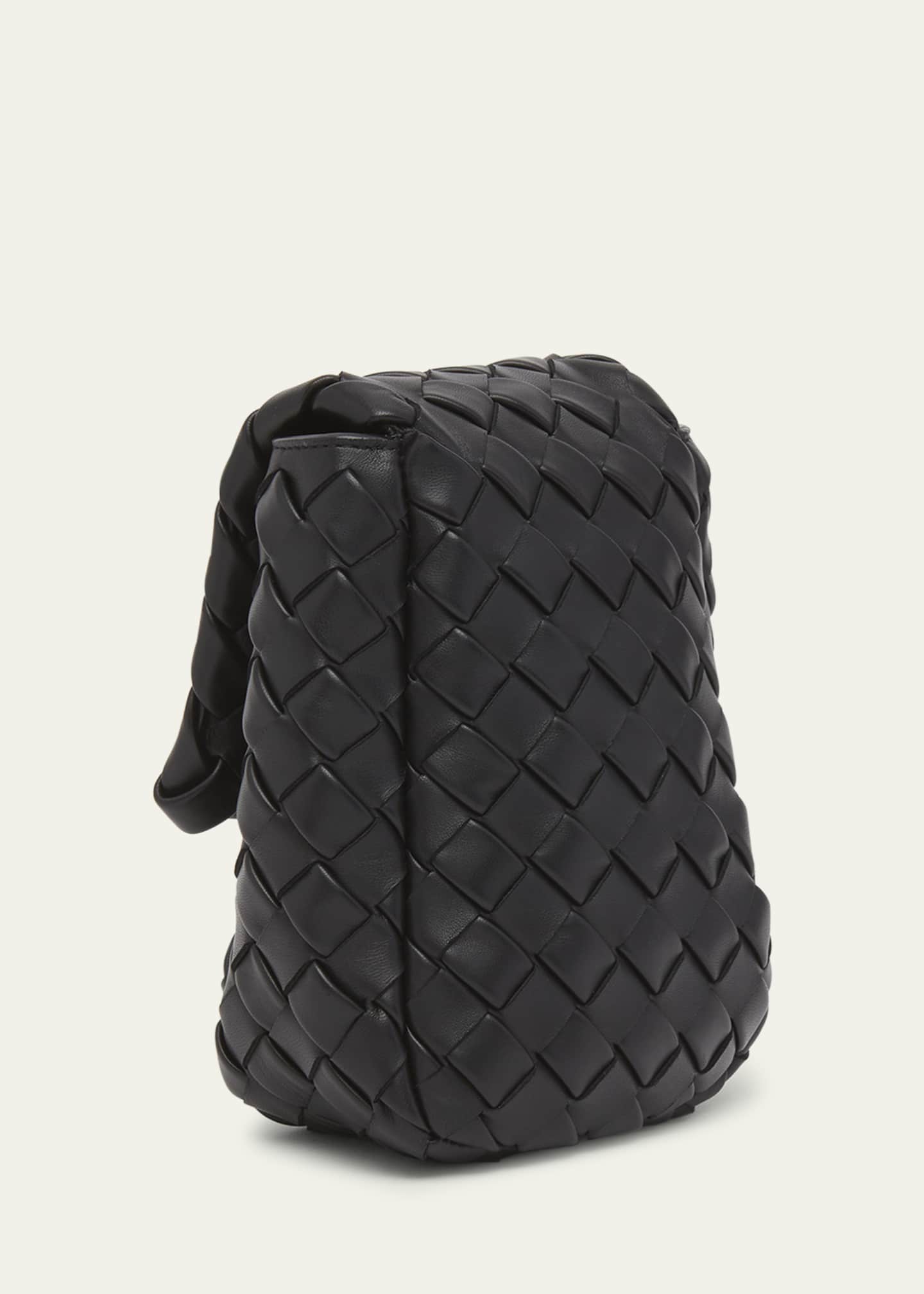 Bottega Veneta Men's Mini Padded Intrecciato Leather Crossbody Bag Image 3 of 5