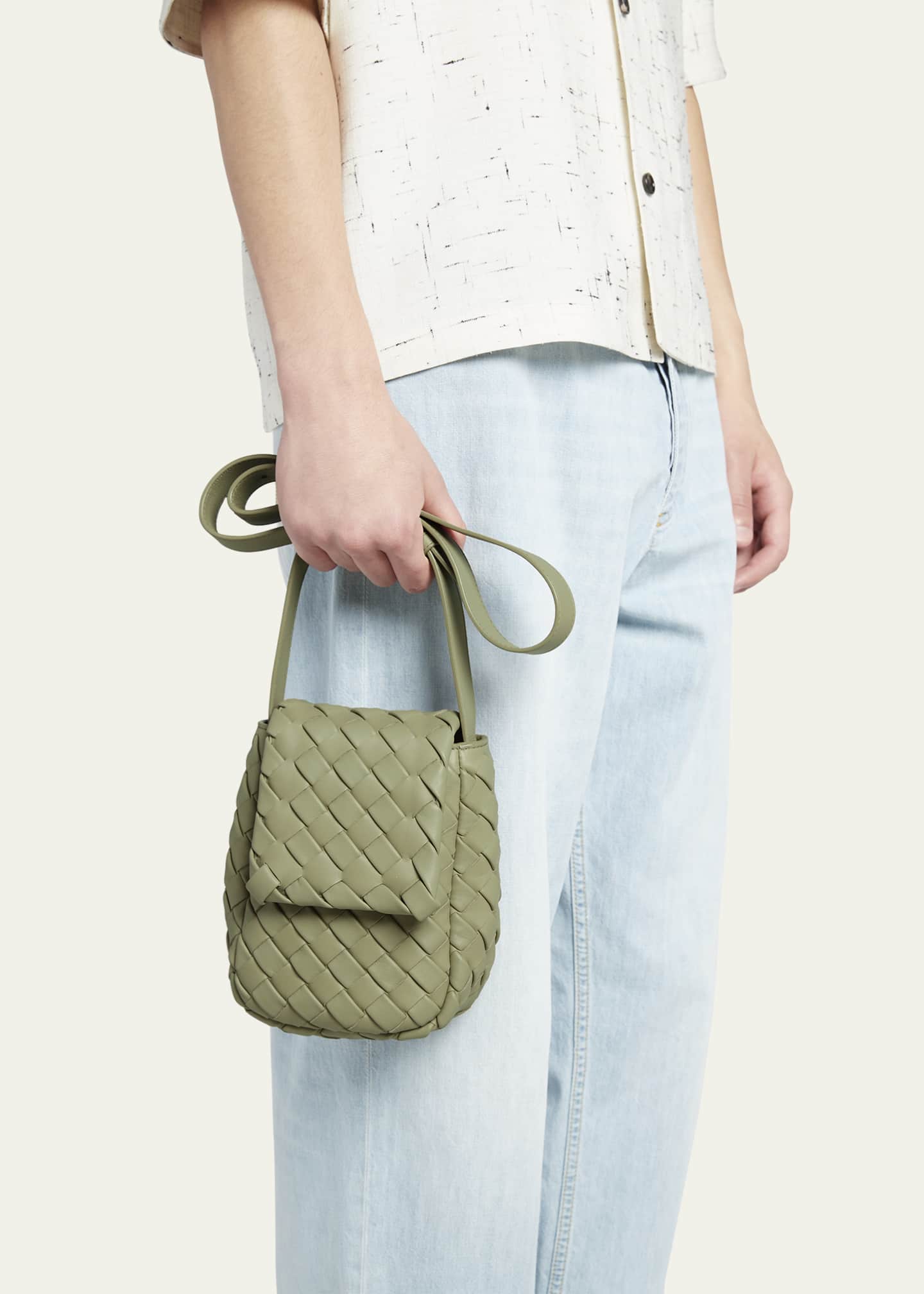 Bottega Veneta Men's Mini Padded Intrecciato Leather Crossbody Bag Image 2 of 5