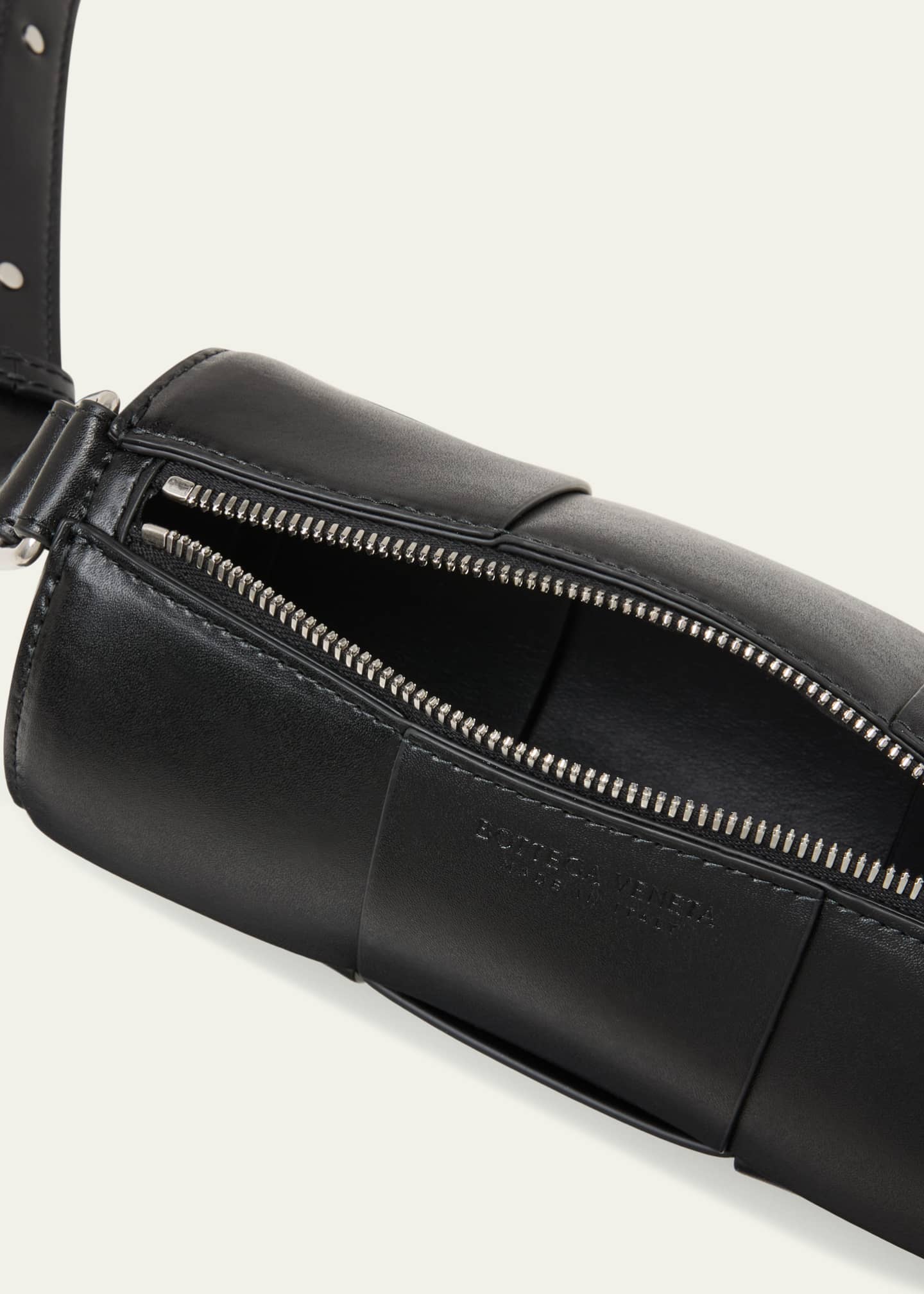 Bottega Veneta Men's Canette Intreccio Leather Crossbody Bag Image 4 of 5