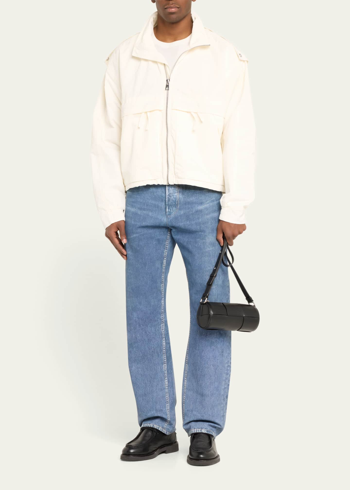 Bottega Veneta Men's Canette Intreccio Leather Crossbody Bag Image 5 of 5