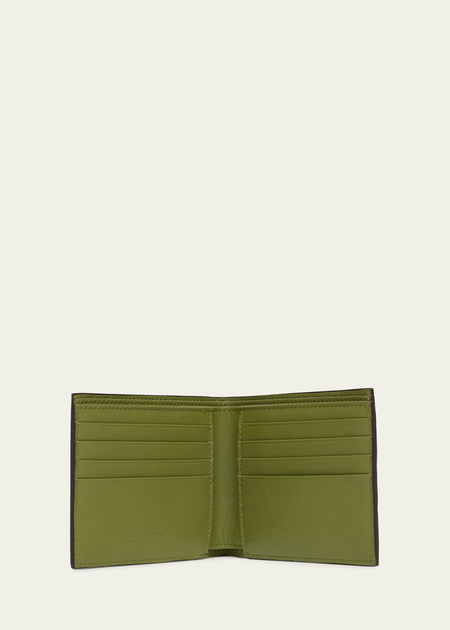 Bottega Veneta Men's Intrecciato 15 Bicolor Leather Bifold Wallet Image 3 of 4
