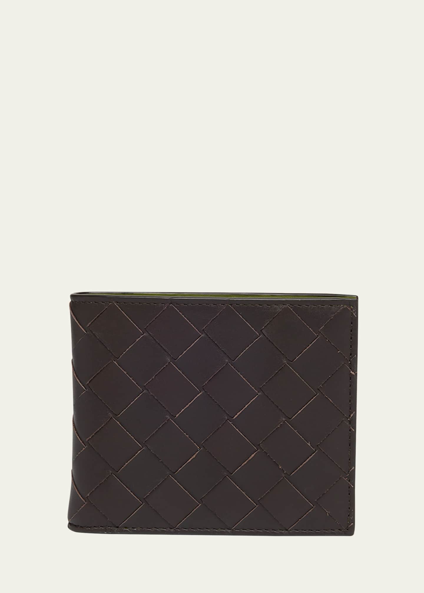 Bottega Veneta Men's Intrecciato 15 Bicolor Leather Bifold Wallet Image 1 of 4