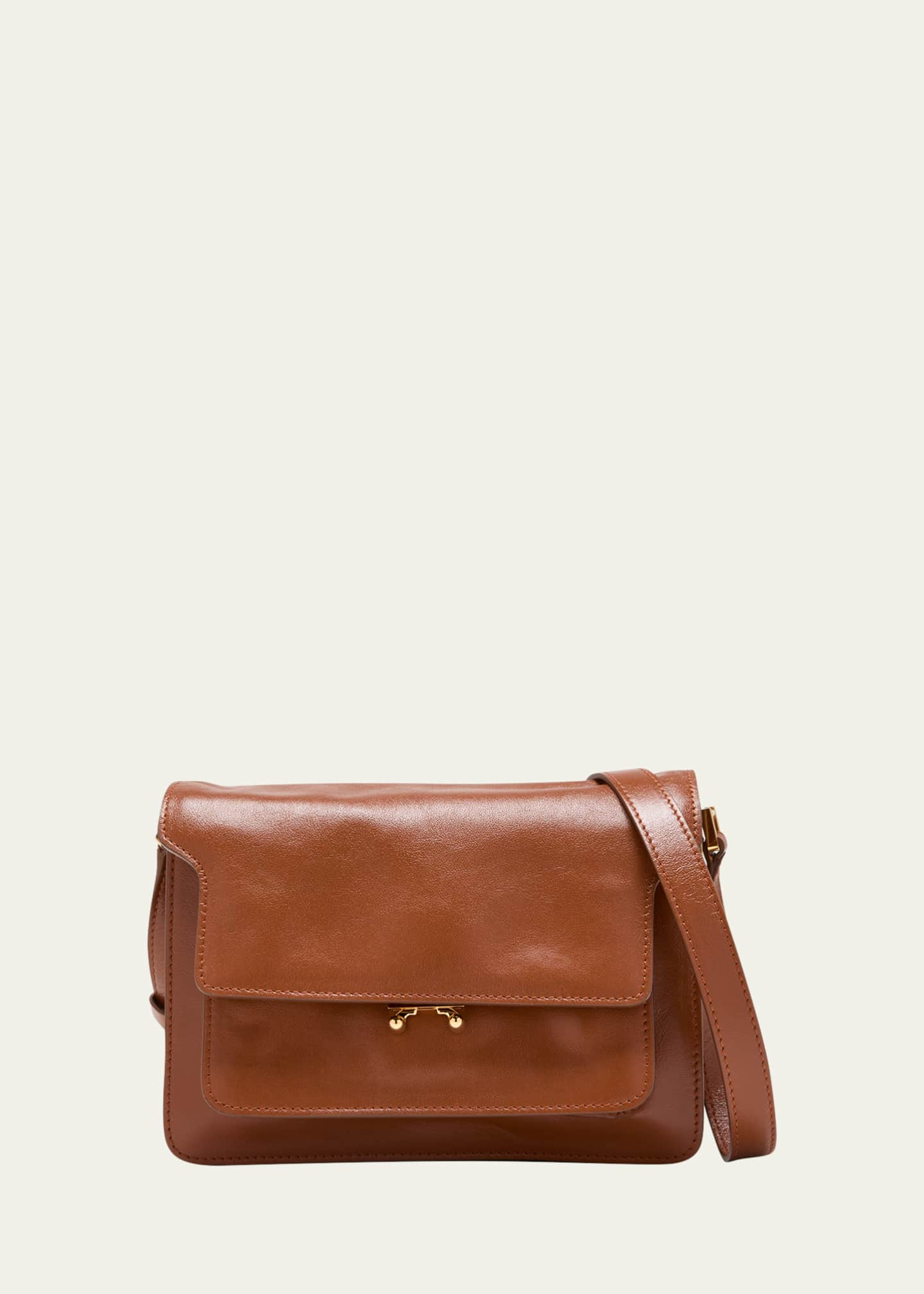 Marni Trunk Flap Leather Crossbody Bag - Bergdorf Goodman