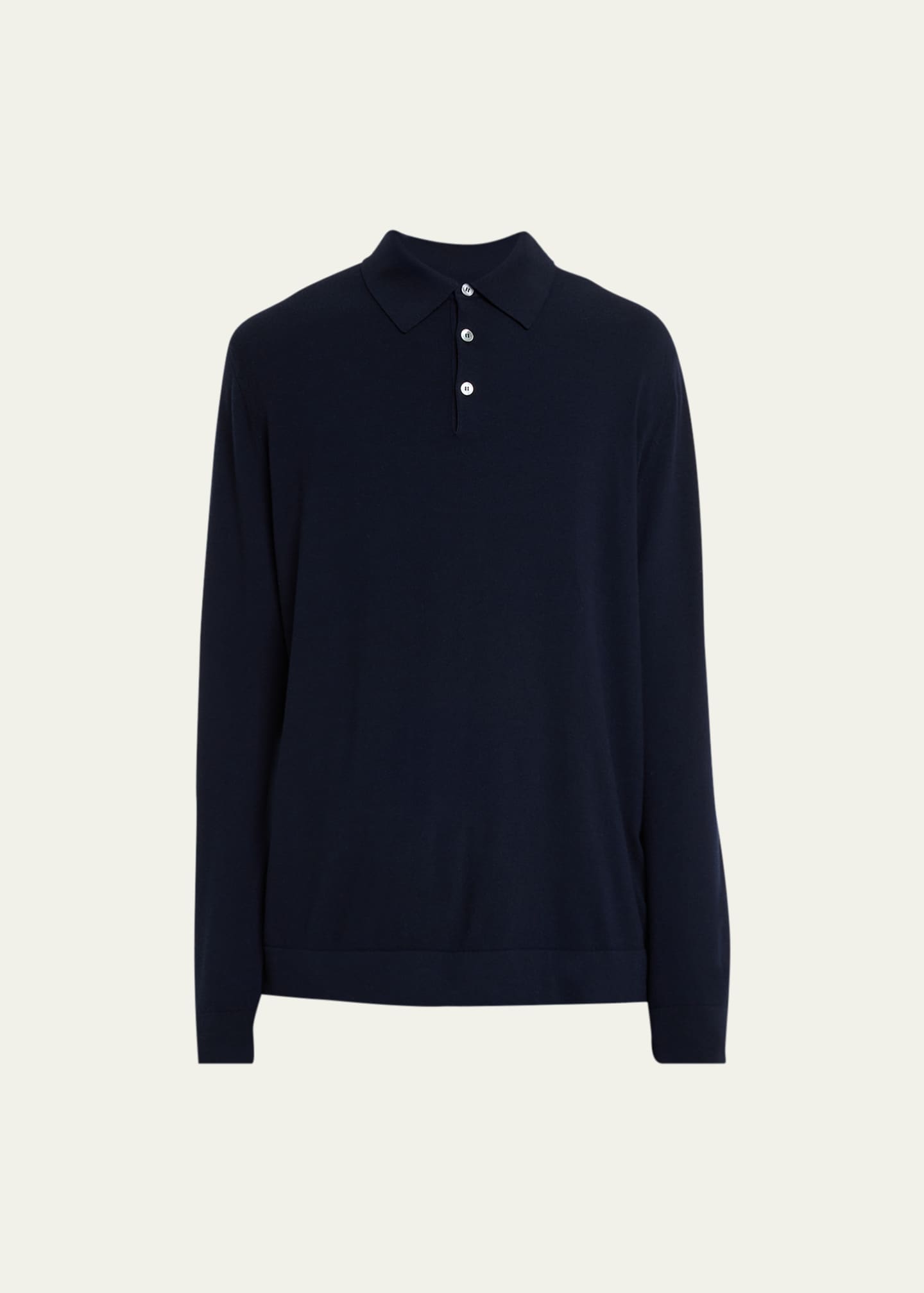 ZEGNA Men's 12milmil12 Wool Polo Sweater Image 1 of 5