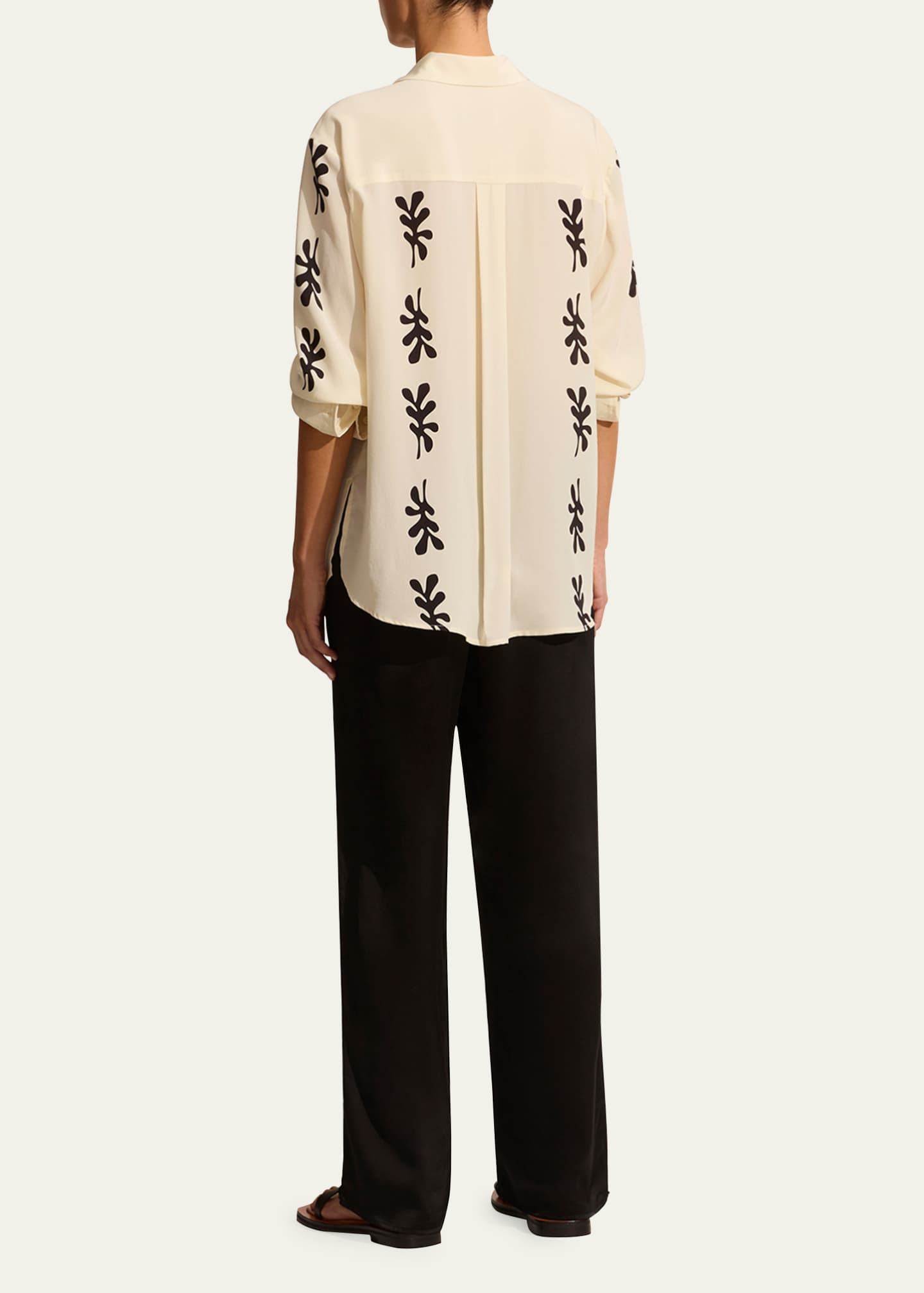 Matteau Fig Leaf Long-Sleeve Silk Shirt Image 3 of 4