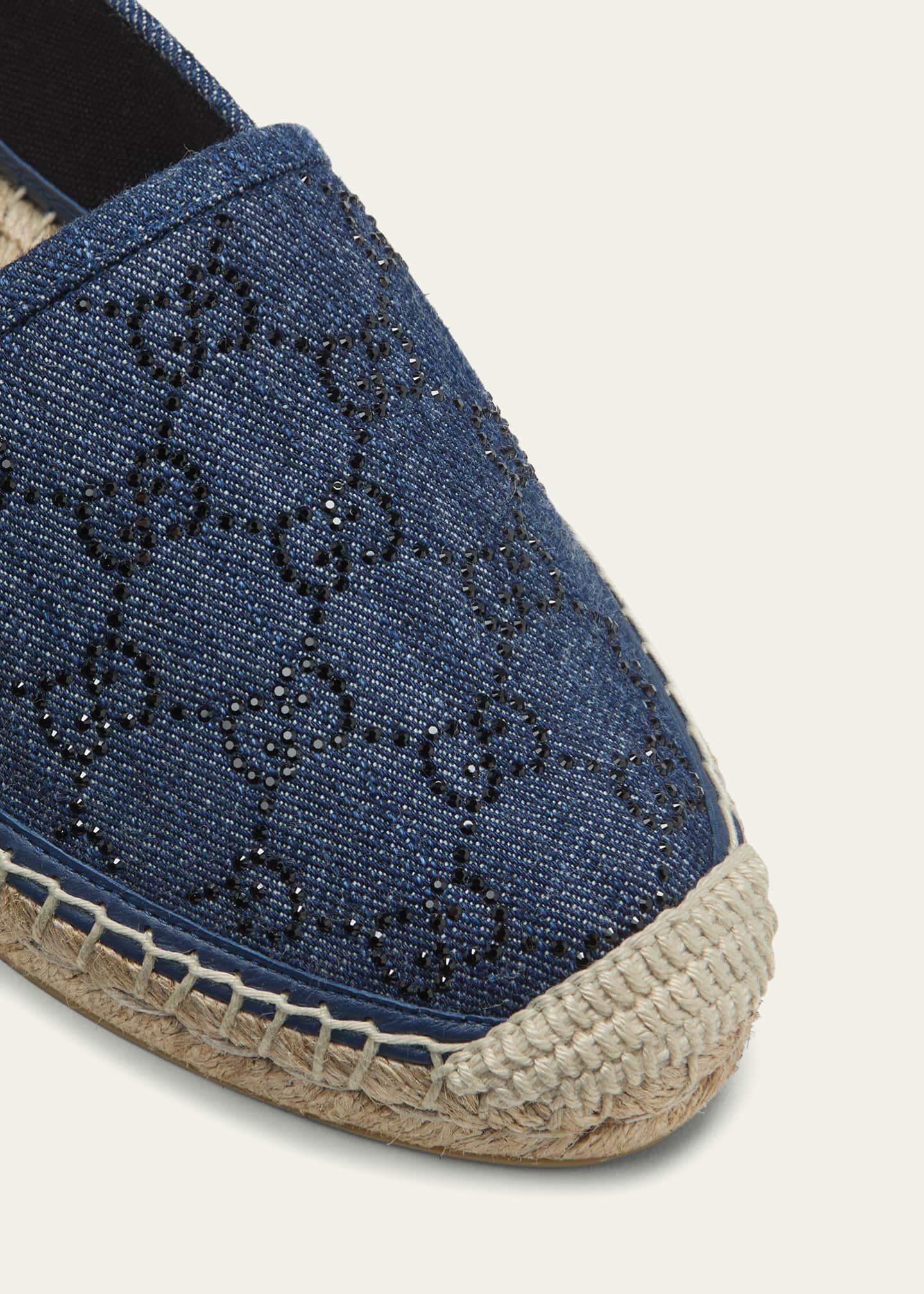 Gucci Monogram Denim Flat Espadrilles Bergdorf Goodman